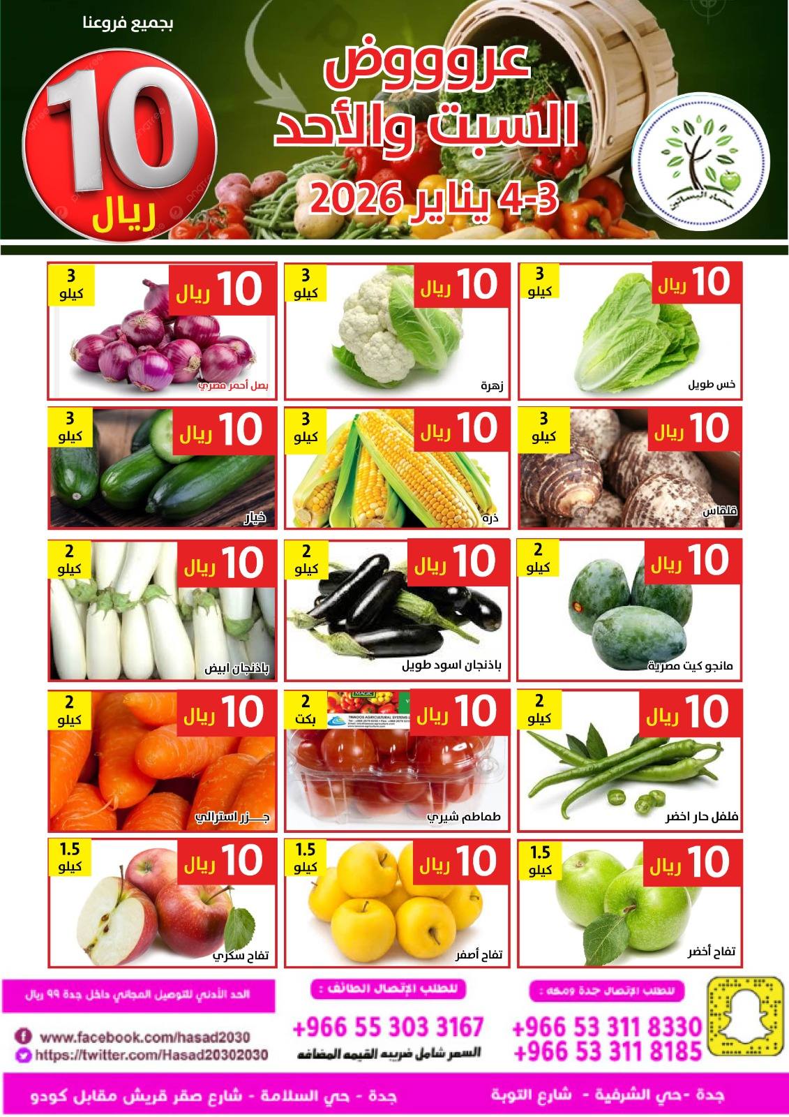 Hasad Albasatin Saudi Arabia Offers from 3 to 4 January 2026 Saving Deals