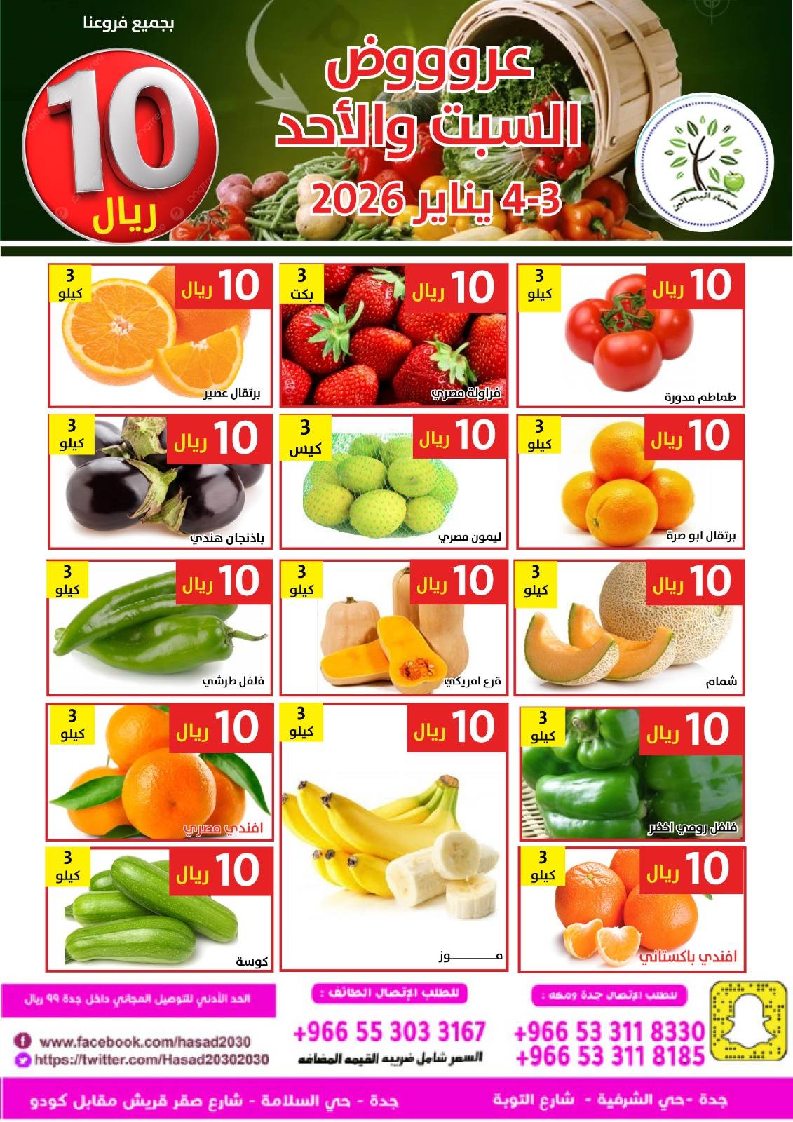 Hasad Albasatin Saudi Arabia Offers from 3 to 4 January 2026 Saving Deals