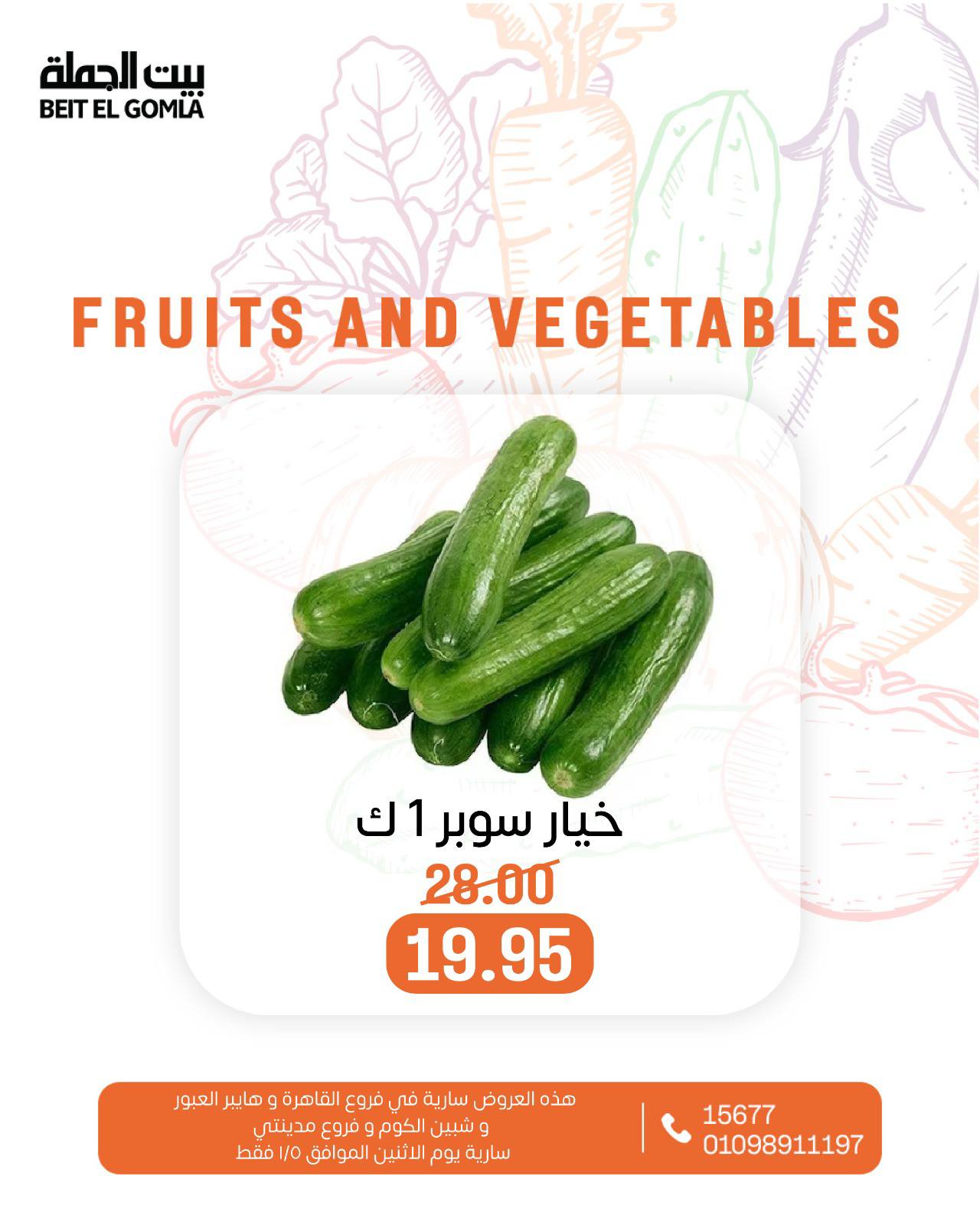 عروض بيت الجملة مصر الاثنين 5 يناير 2026 عروض الخضار والفاكهة