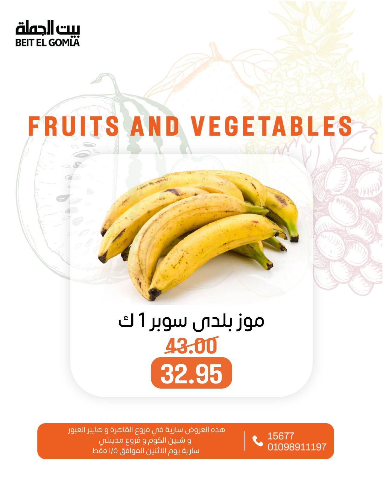 عروض بيت الجملة مصر الاثنين 5 يناير 2026 عروض الخضار والفاكهة