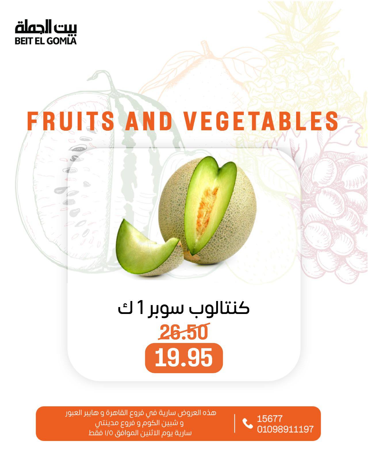 عروض بيت الجملة مصر الاثنين 5 يناير 2026 عروض الخضار والفاكهة