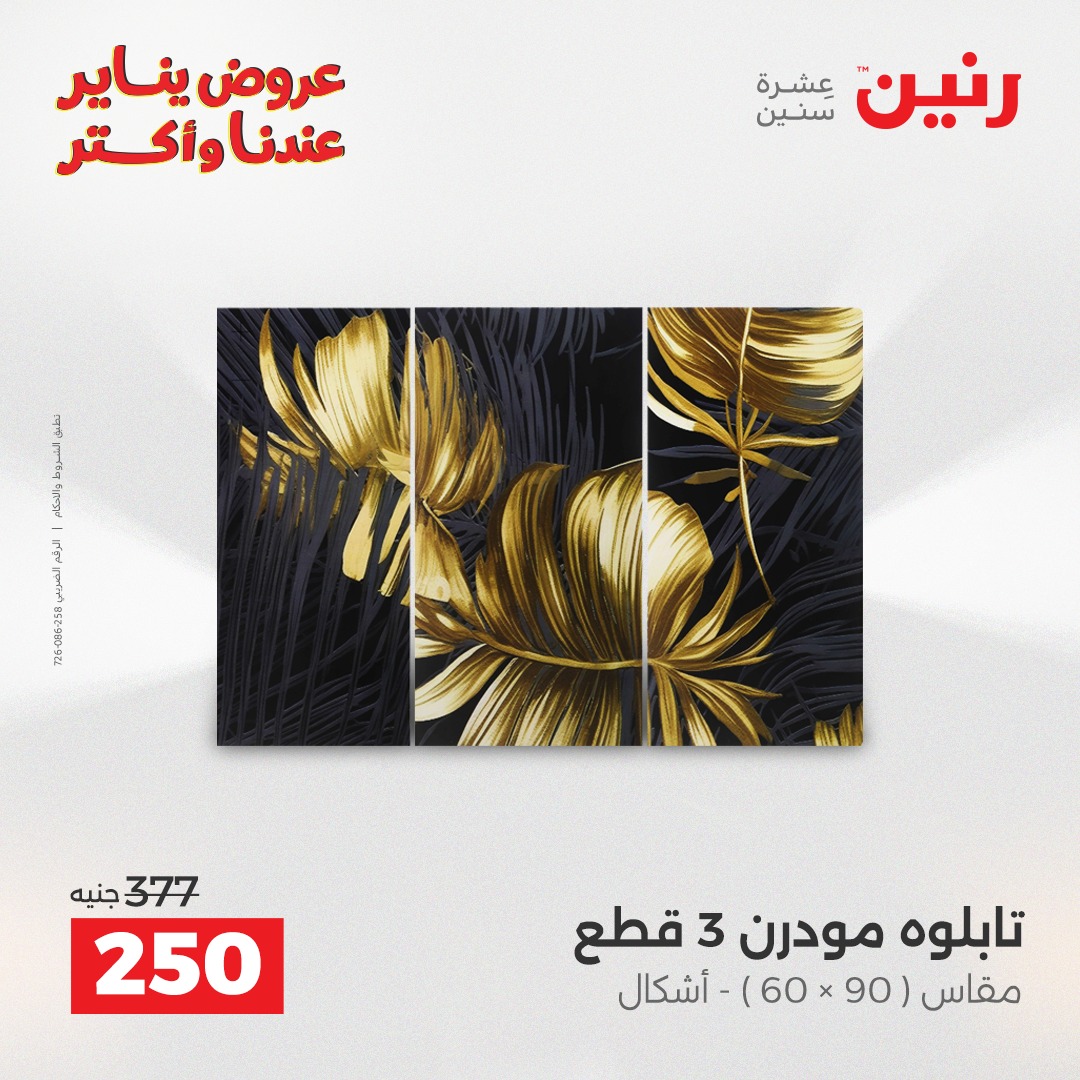عروض رنين مصر من 6 حتى 7 يناير 2026 عروض قطع الديكور