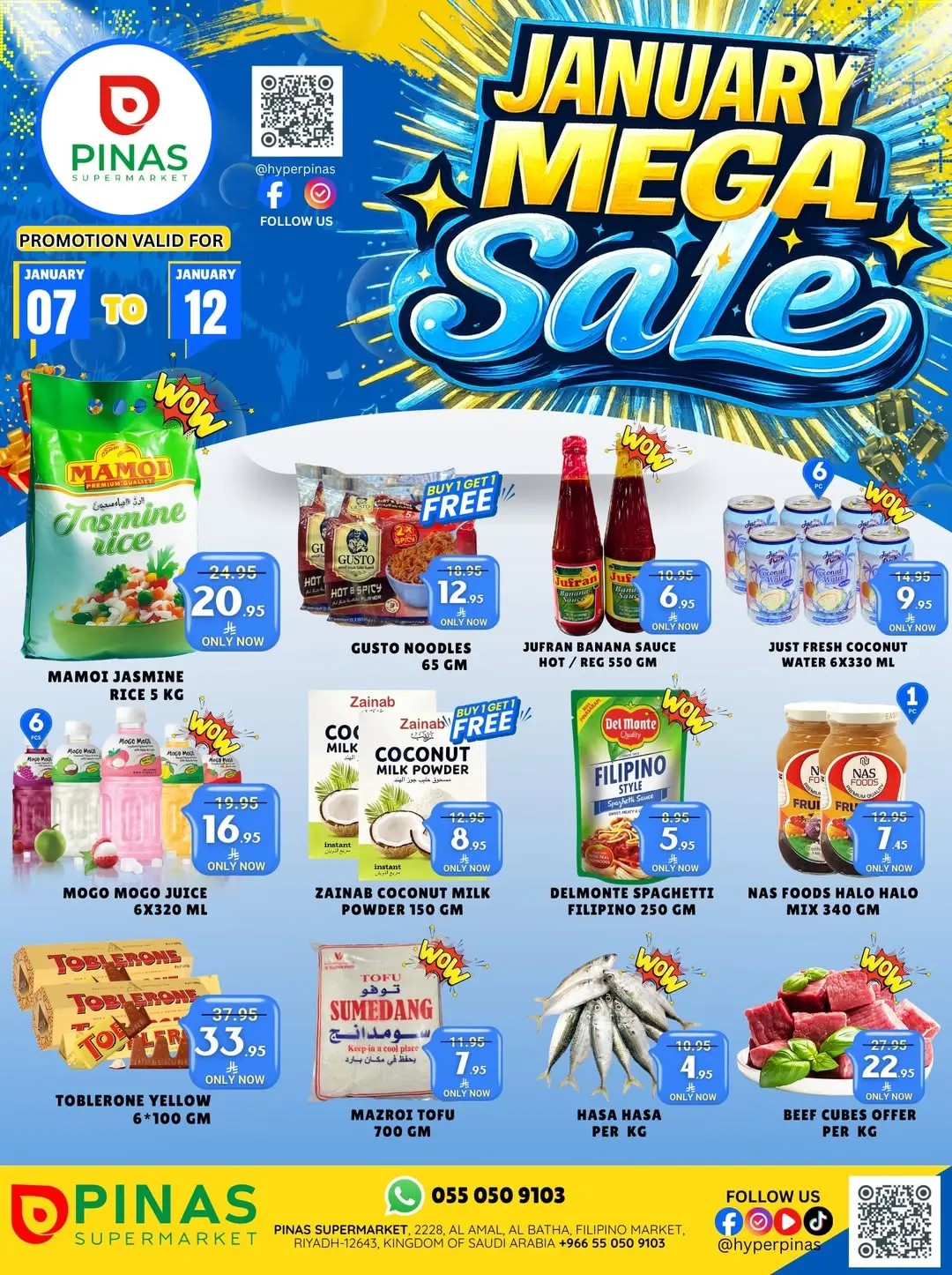 Pinas Supermarket  Riyadh and Batha  Offers from 7 to 12 January January offers - Page 1