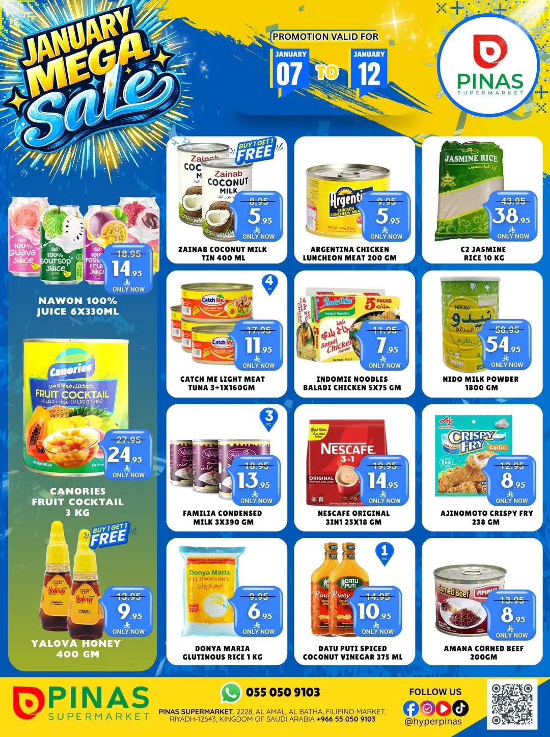 Pinas Supermarket  Riyadh and Batha  Offers from 7 to 12 January January offers