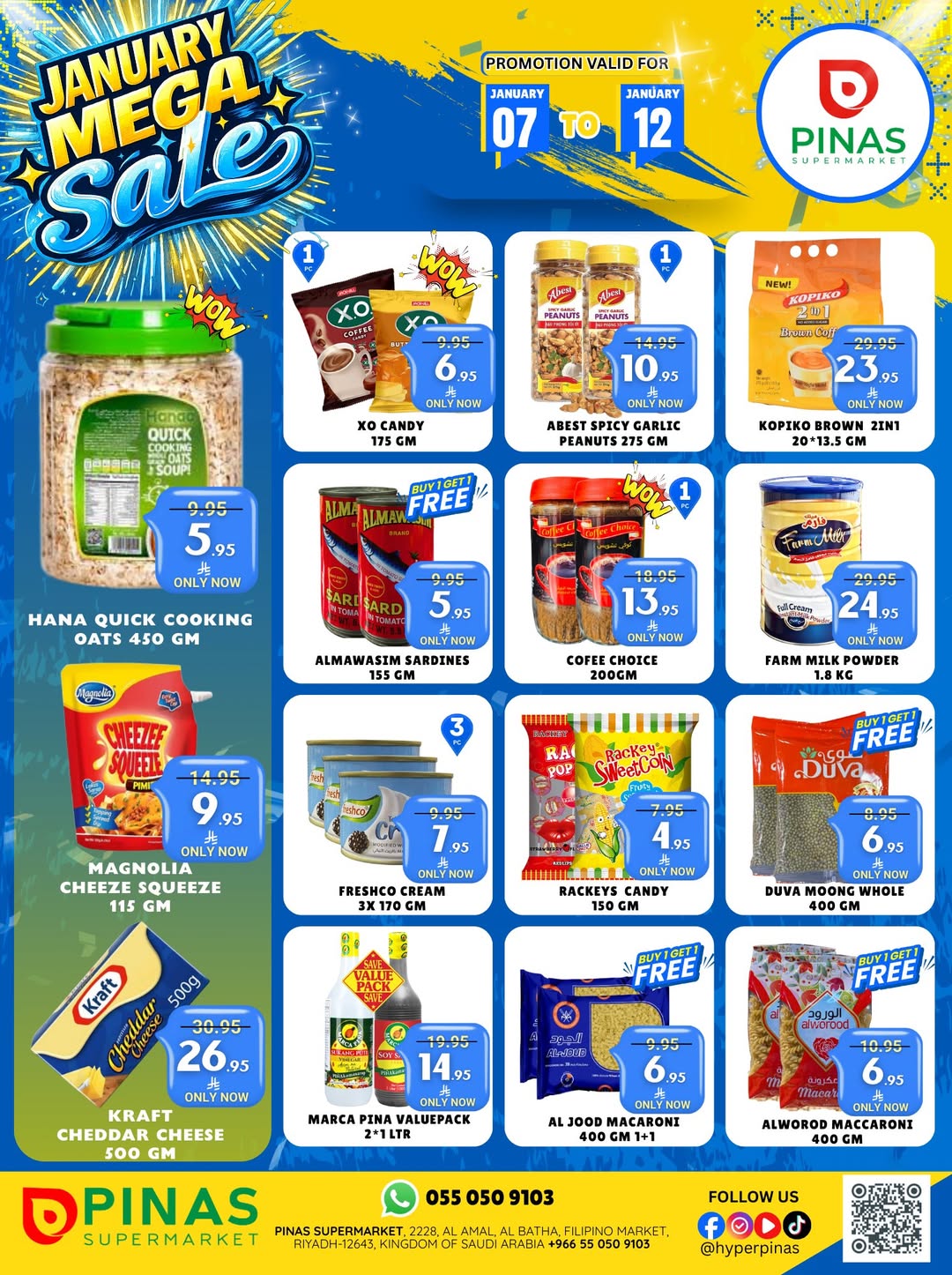 Pinas Supermarket  Riyadh and Batha  Offers from 7 to 12 January January offers