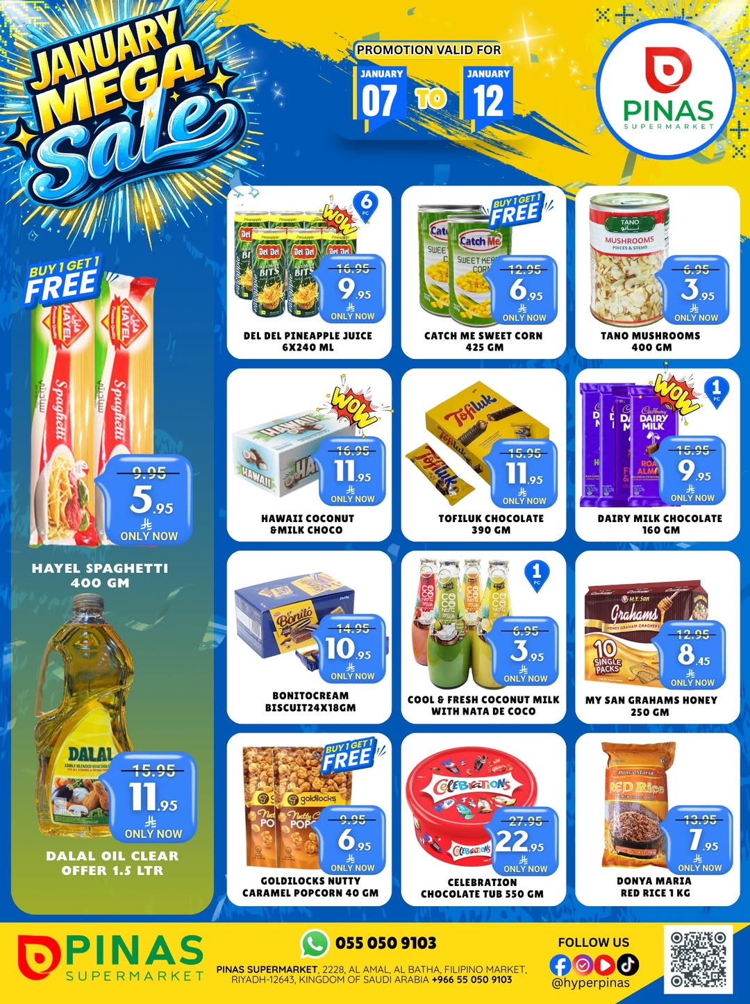 Pinas Supermarket  Riyadh and Batha  Offers from 7 to 12 January January offers