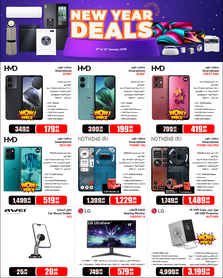 Jumbo Electronics Qatar Offers from 5 to 12 January 2026 New Year Deals
