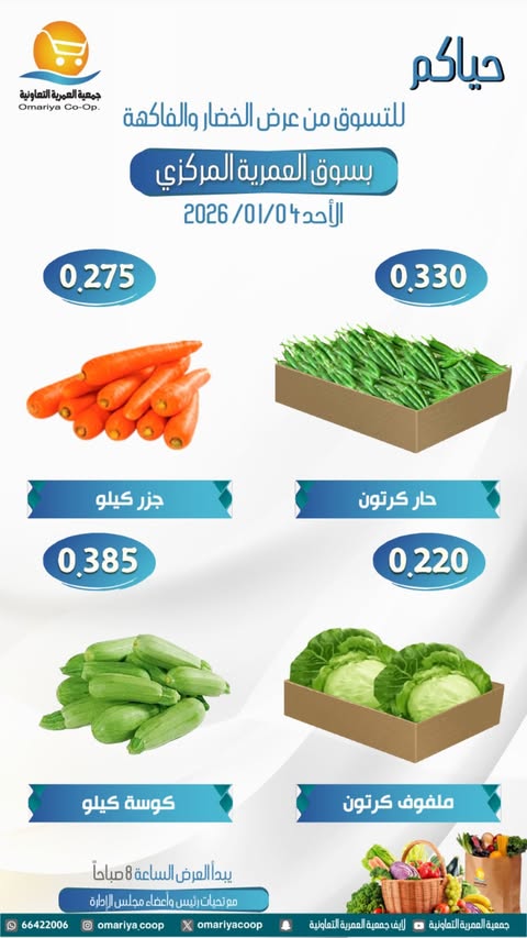 Ofertas de cooperativa Omariya Kuwait miércoles 7 enero Ofertas de frutas y verduras