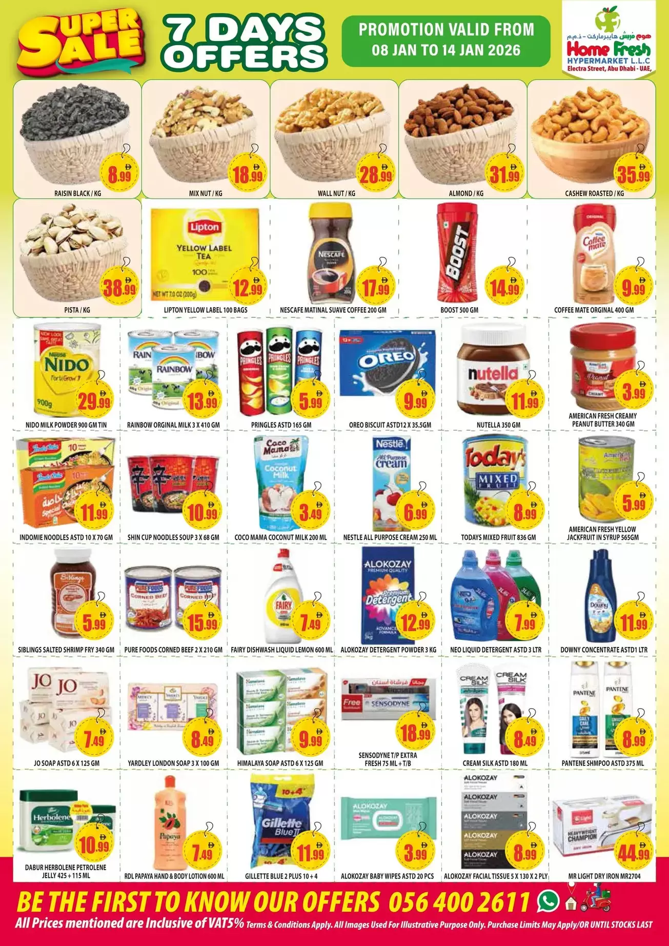 Home Fresh supermarket  Abu Dhabi  Offers from 8 to 14 January Super Sale
