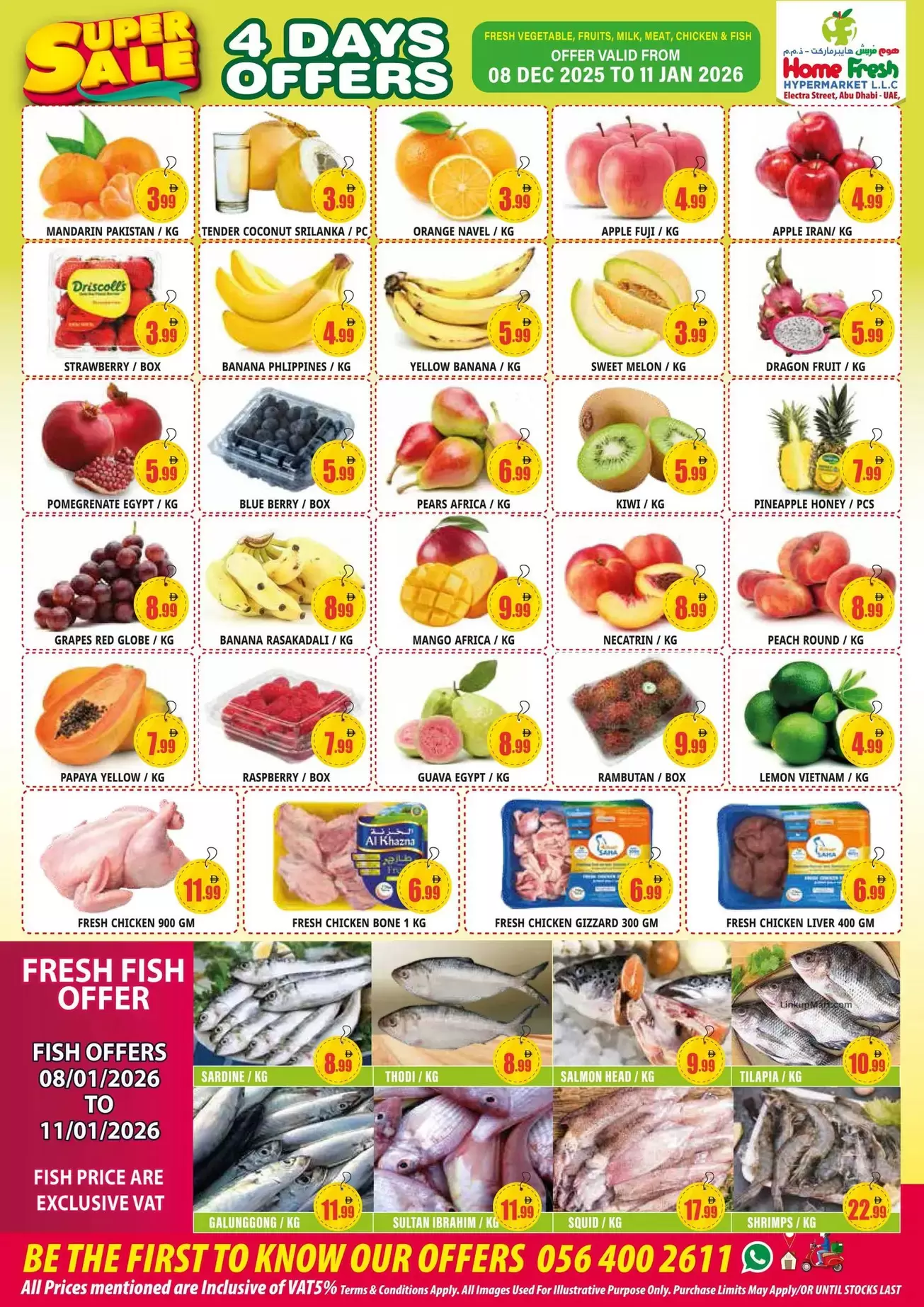 Home Fresh supermarket  Abu Dhabi  Offers from 8 to 14 January Super Sale