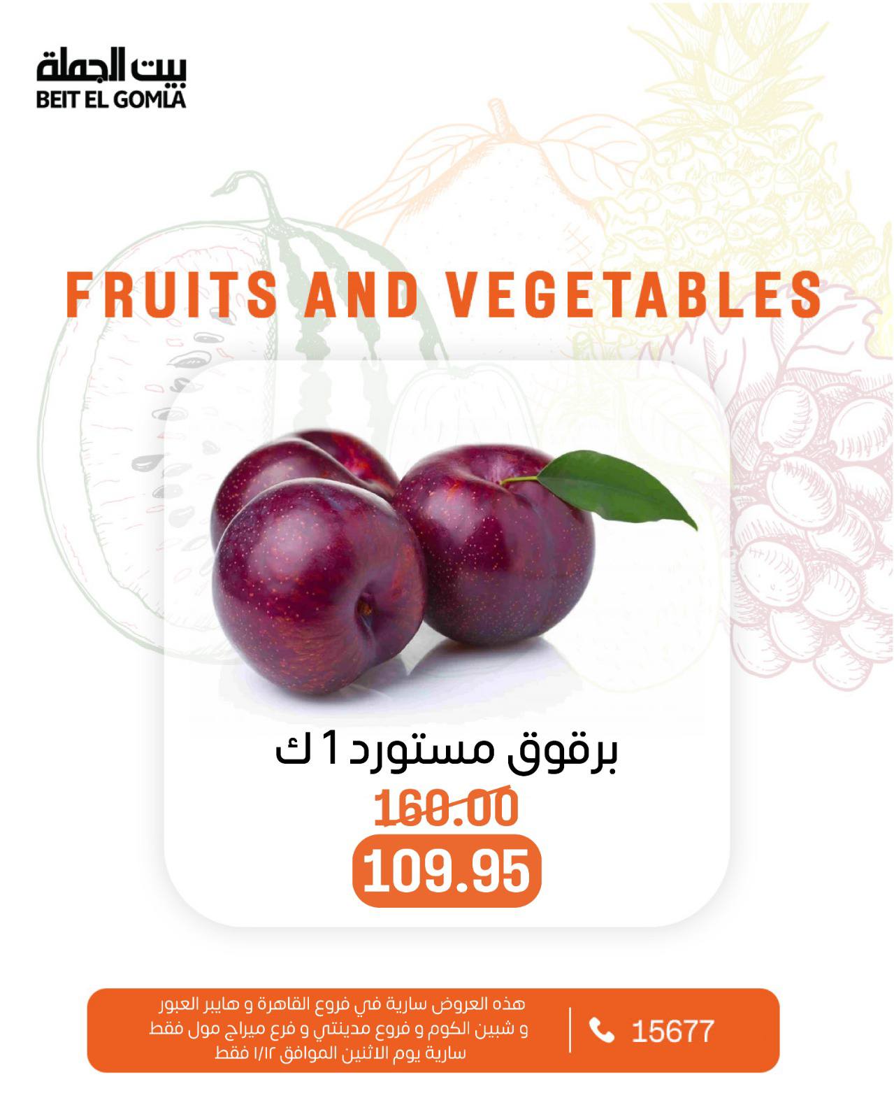 عروض بيت الجملة مصر الاثنين 12 يناير 2026 عروض الخضار والفاكهة