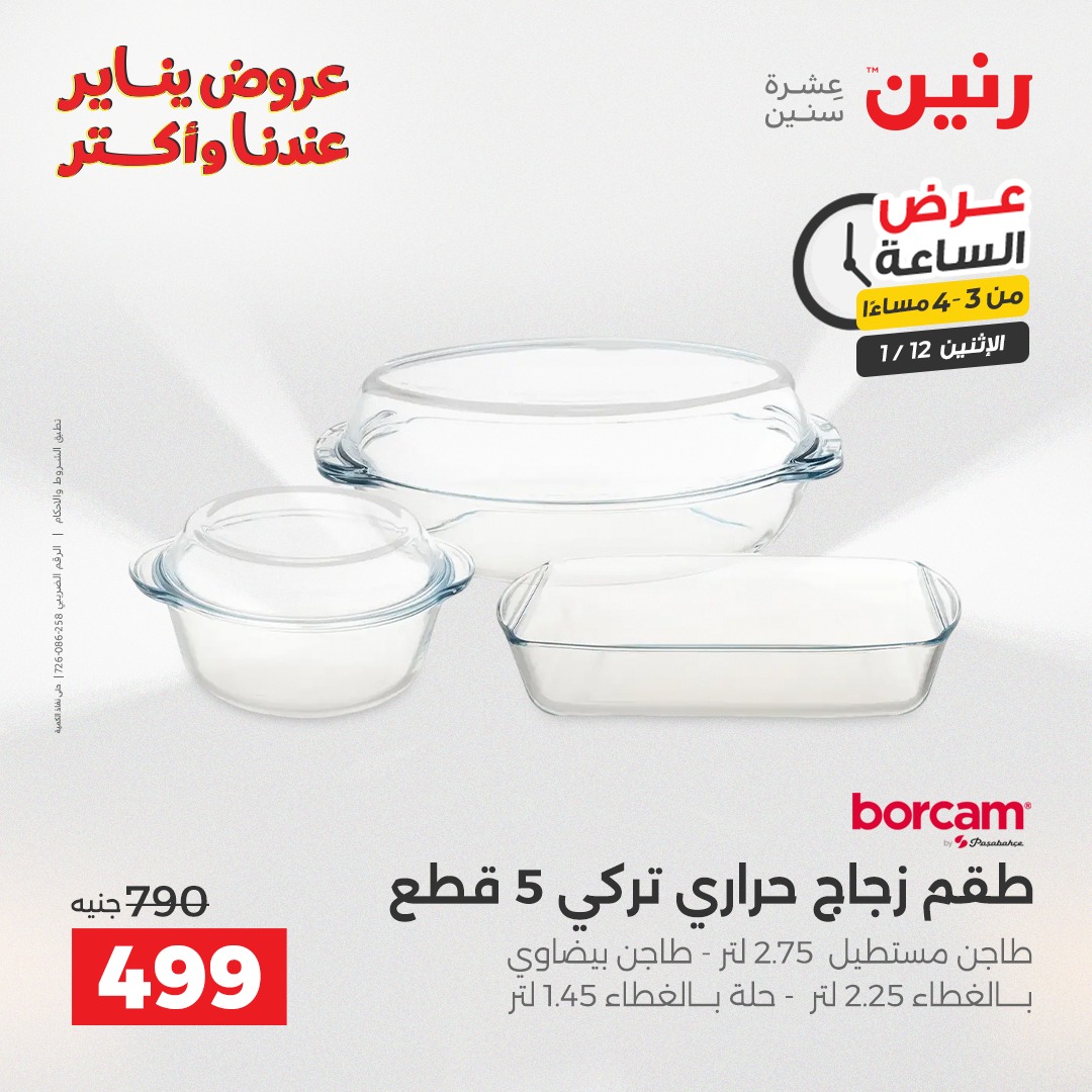 عروض رنين مصر الاثنين 12 يناير 2026 عرض الساعة