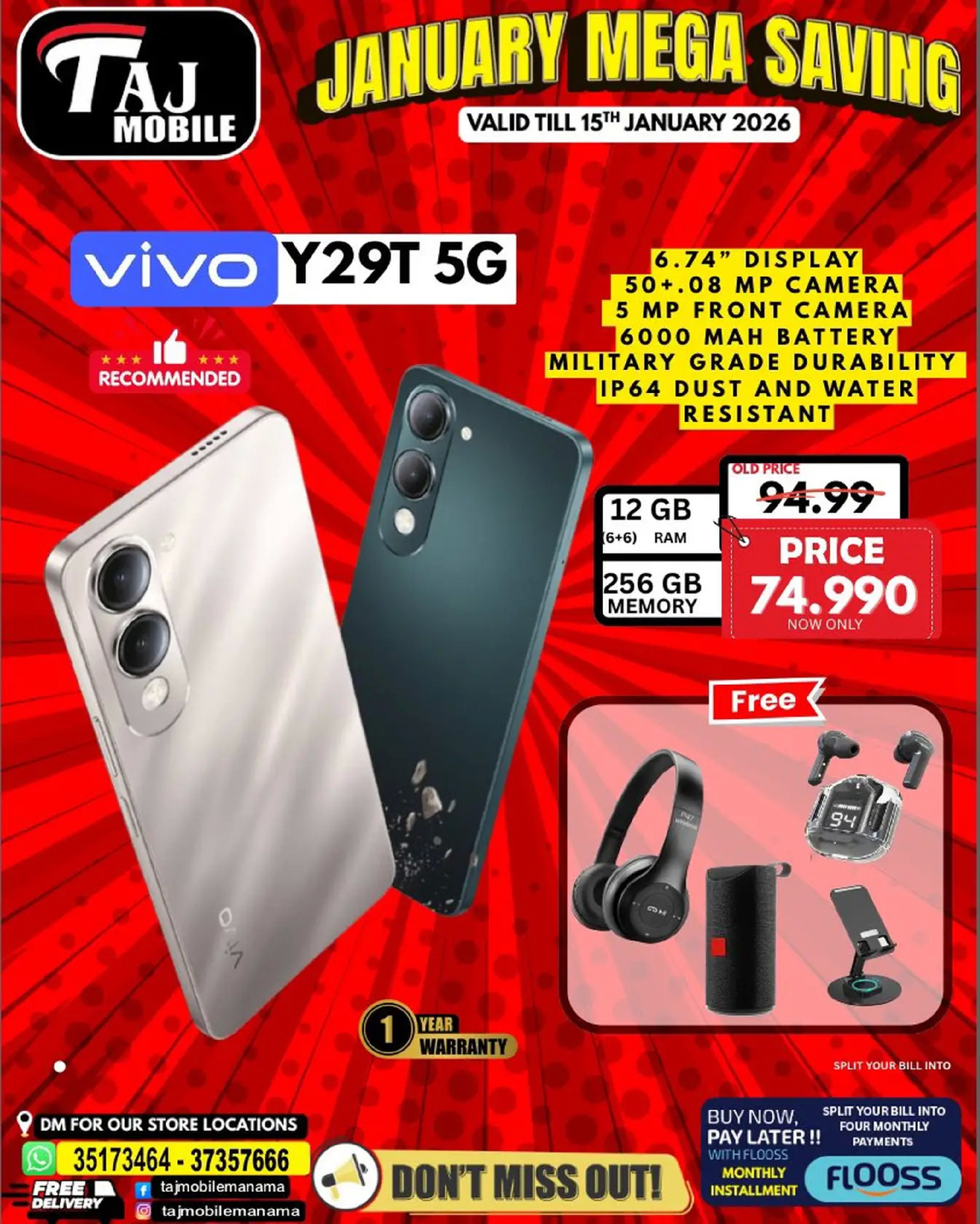 Taj Mobiles Bahrain Offers from 9 to 15 January 2026 January Savings