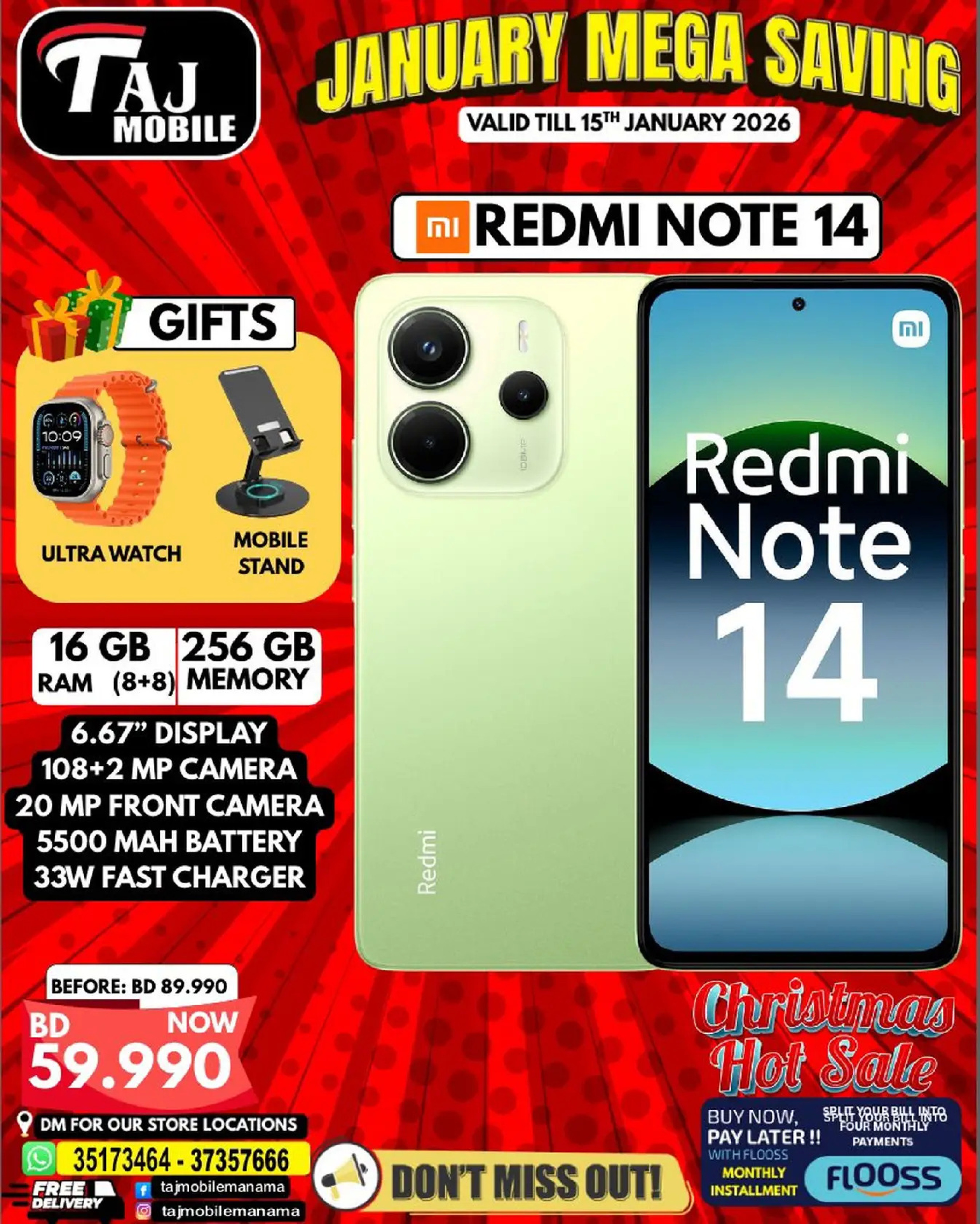 Taj Mobiles Bahrain Offers from 9 to 15 January 2026 January Savings