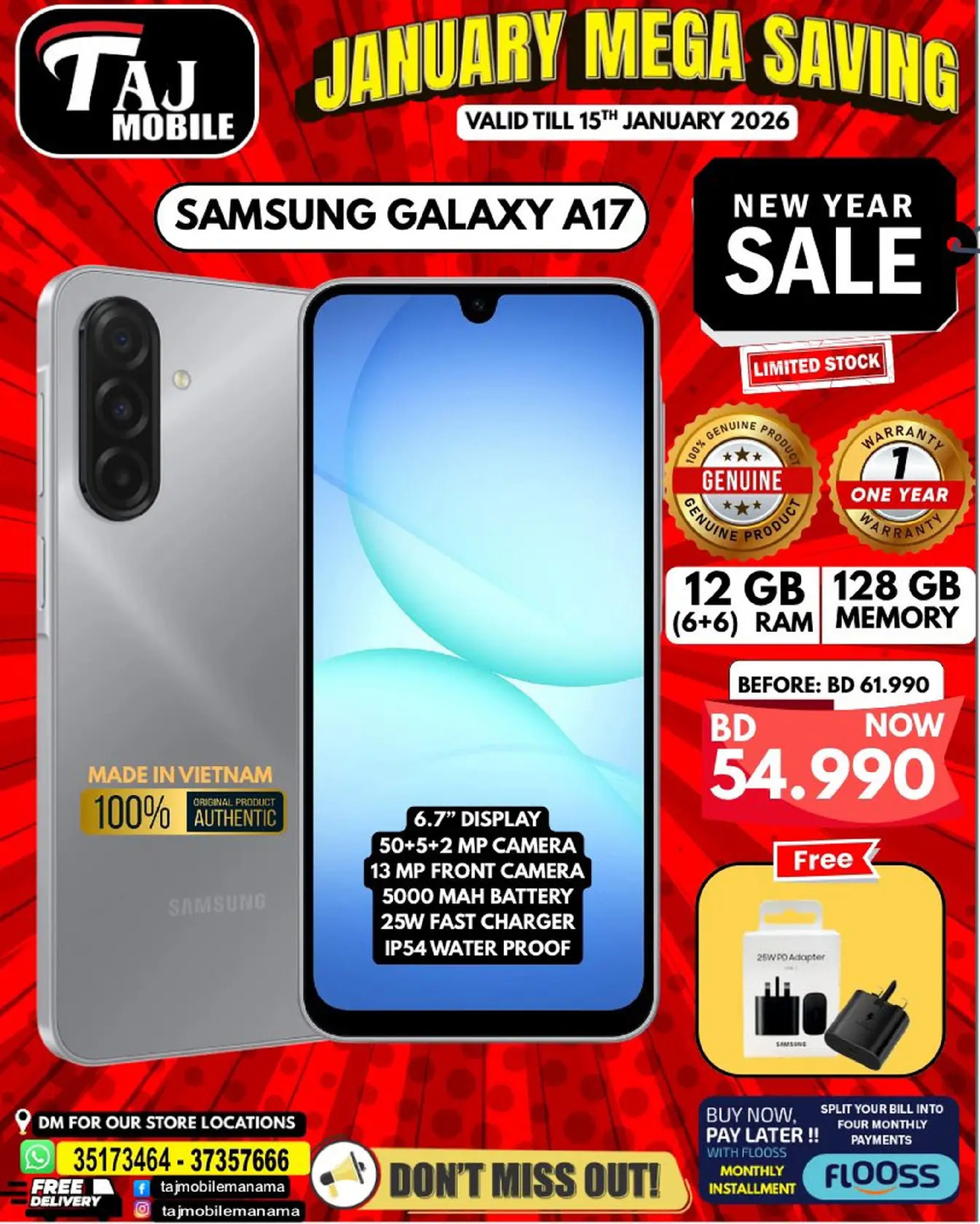 Taj Mobiles Bahrain Offers from 9 to 15 January 2026 January Savings