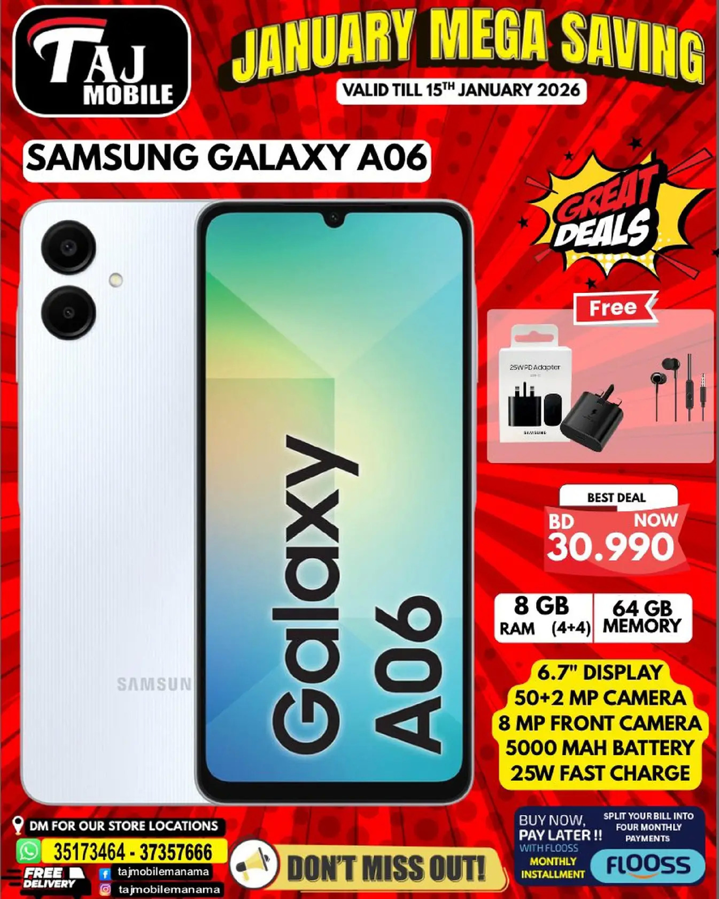 Taj Mobiles Bahrain Offers from 9 to 15 January 2026 January Savings