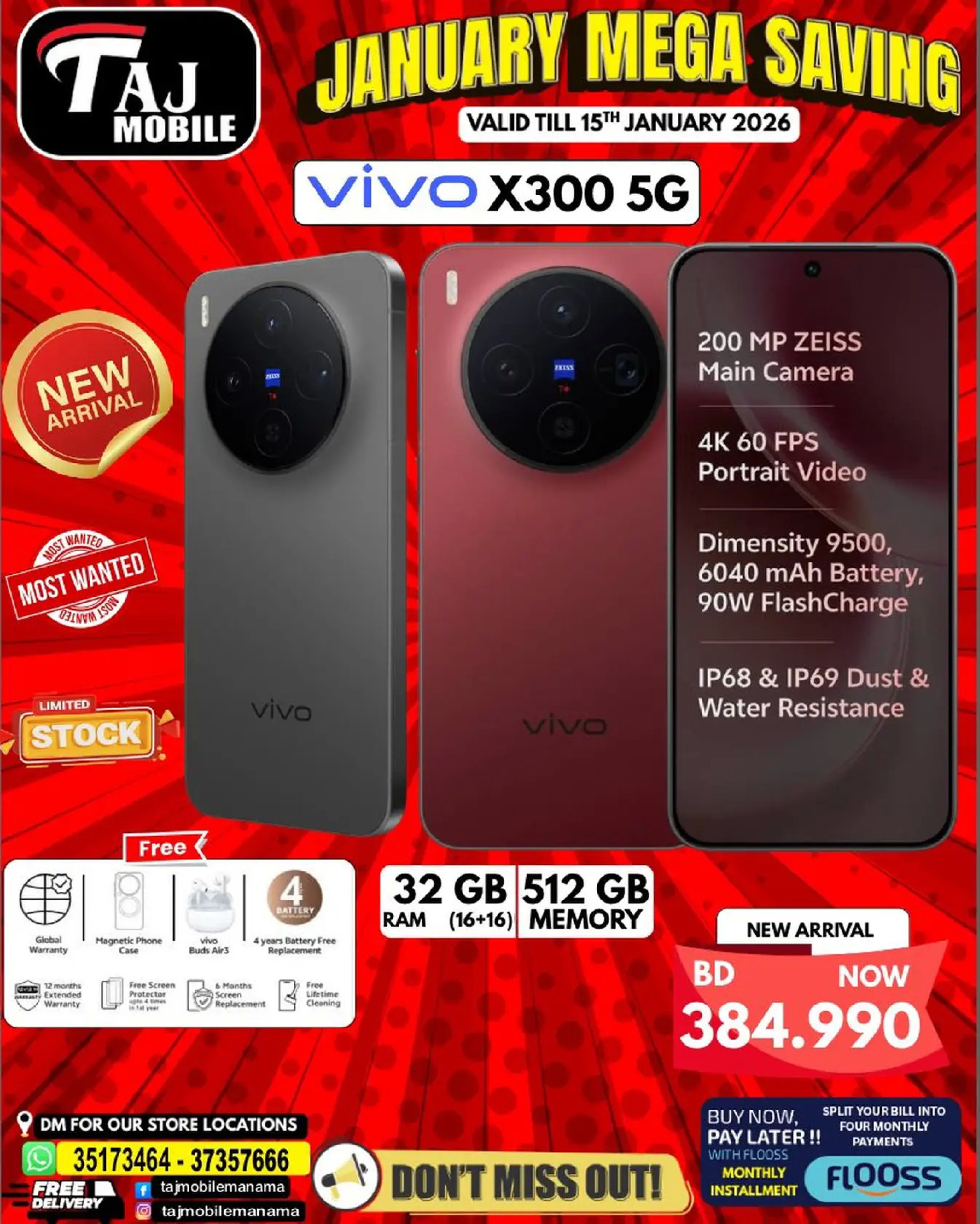 Taj Mobiles Bahrain Offers from 9 to 15 January 2026 January Savings