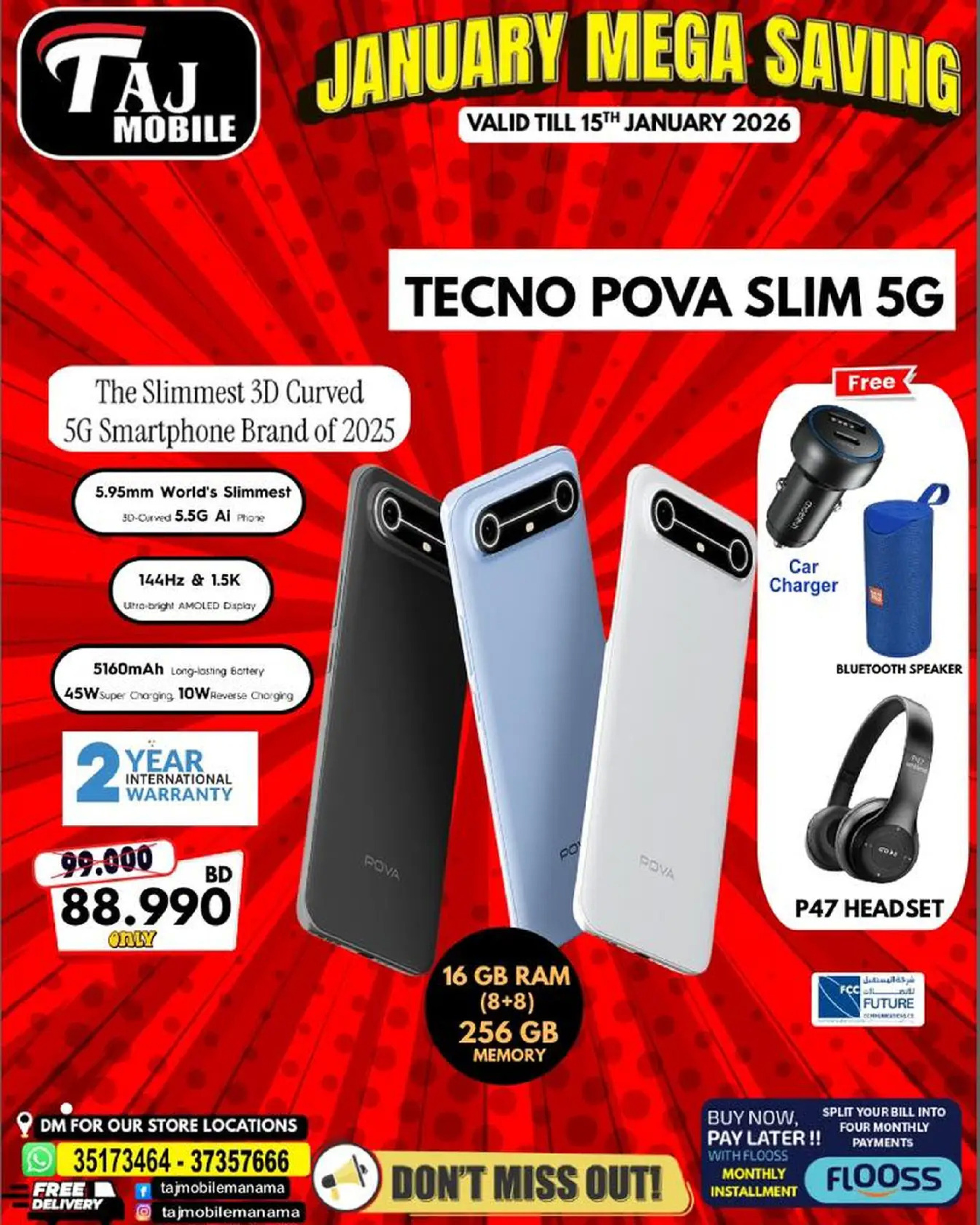 Taj Mobiles Bahrain Offers from 9 to 15 January 2026 January Savings