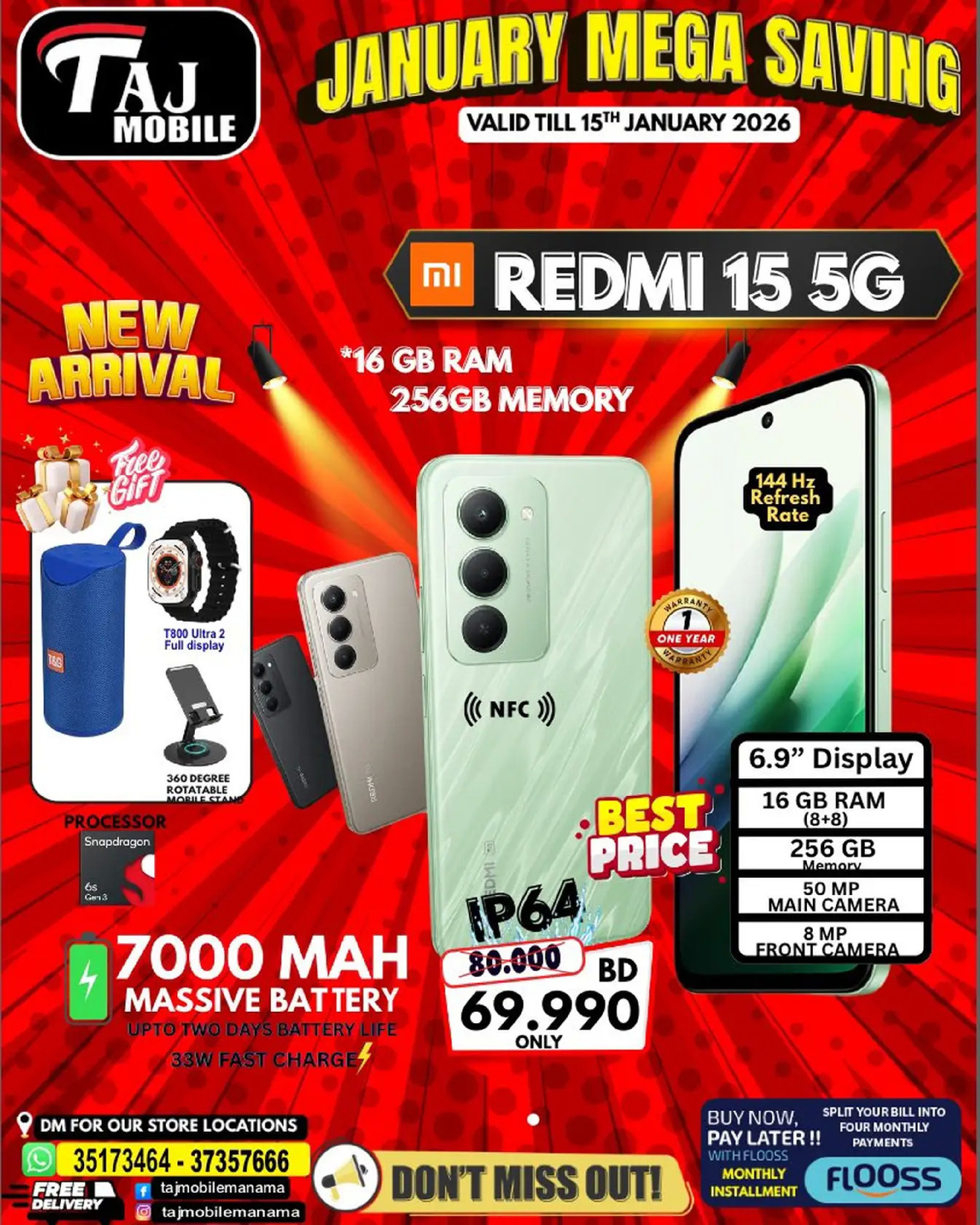 Taj Mobiles Bahrain Offers from 9 to 15 January 2026 January Savings