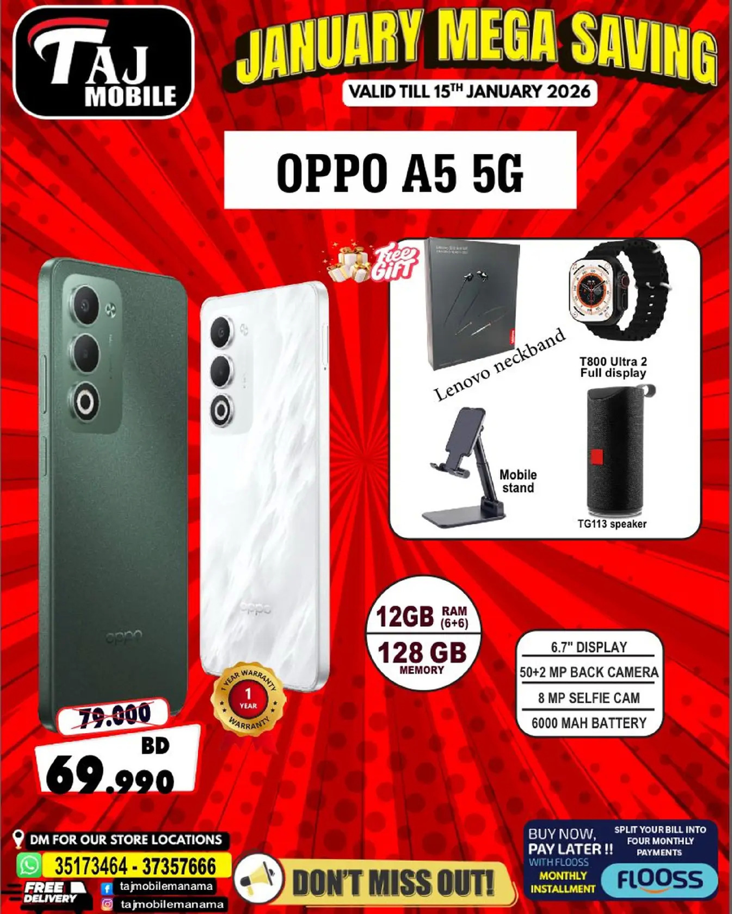 Taj Mobiles Bahrain Offers from 9 to 15 January 2026 January Savings