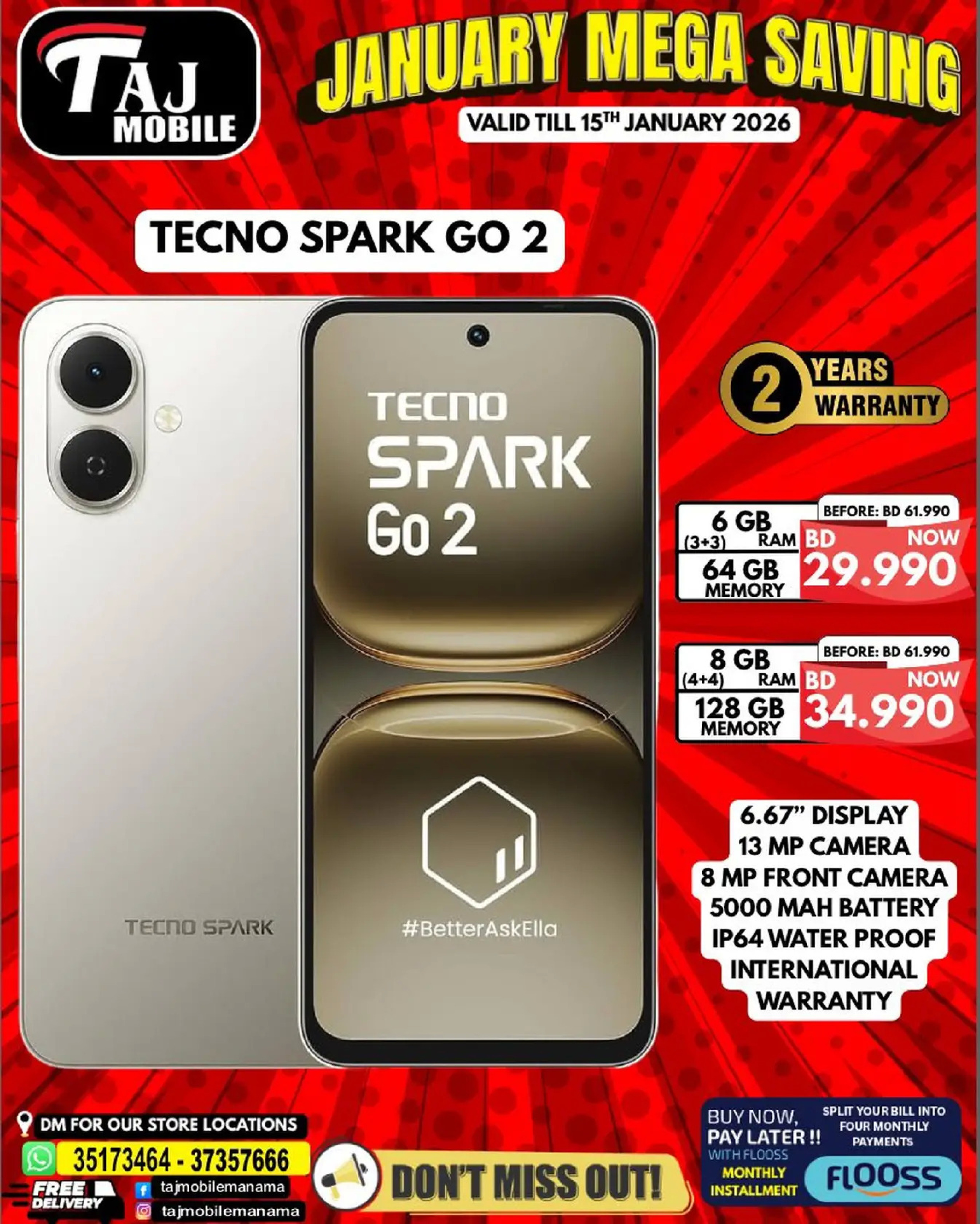 Taj Mobiles Bahrain Offers from 9 to 15 January 2026 January Savings