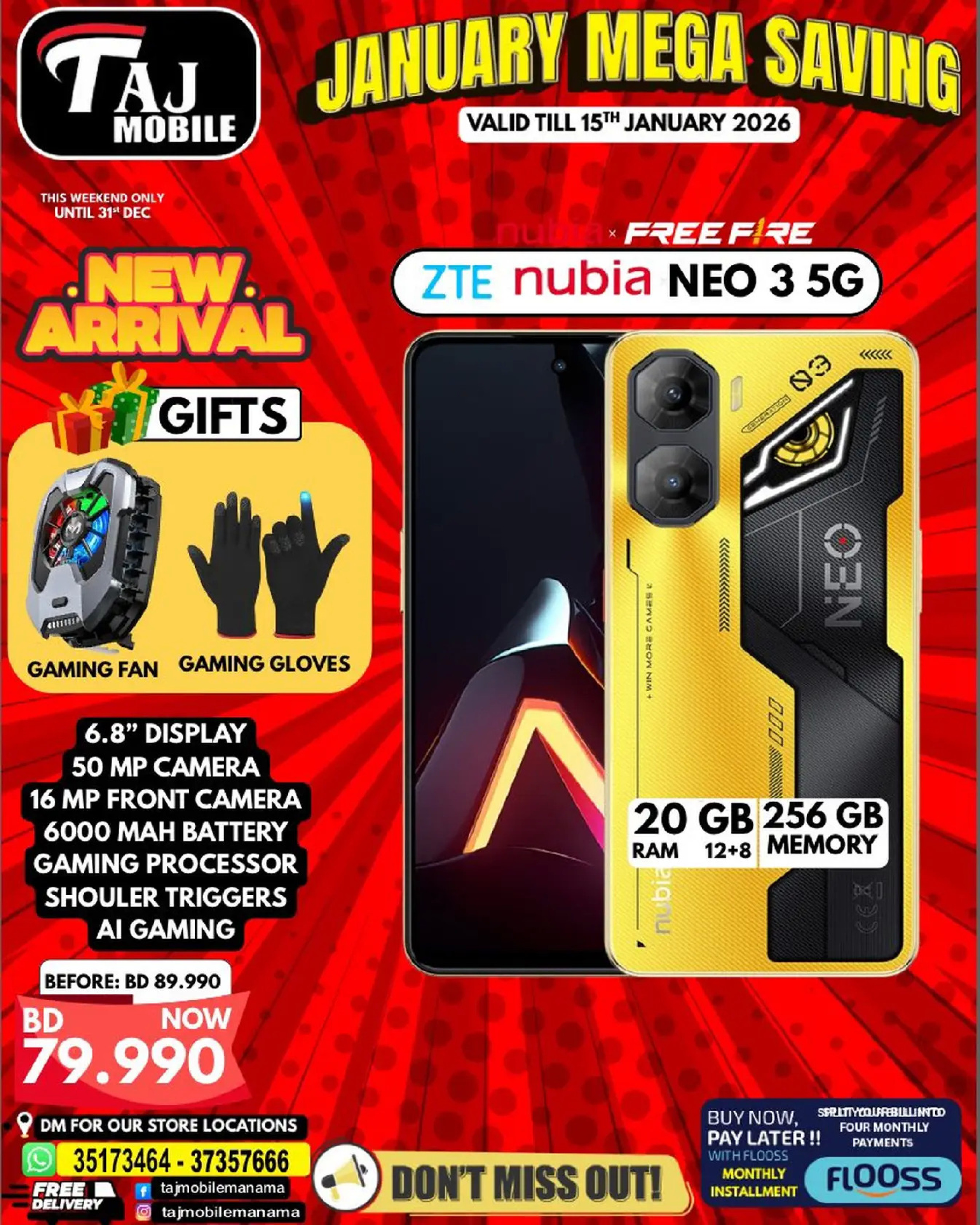 Taj Mobiles Bahrain Offers from 9 to 15 January 2026 January Savings