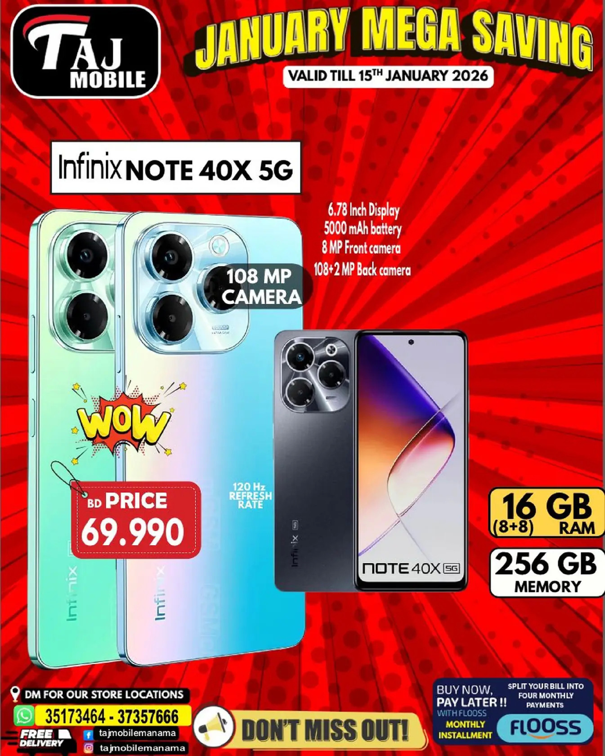 Taj Mobiles Bahrain Offers from 9 to 15 January 2026 January Savings