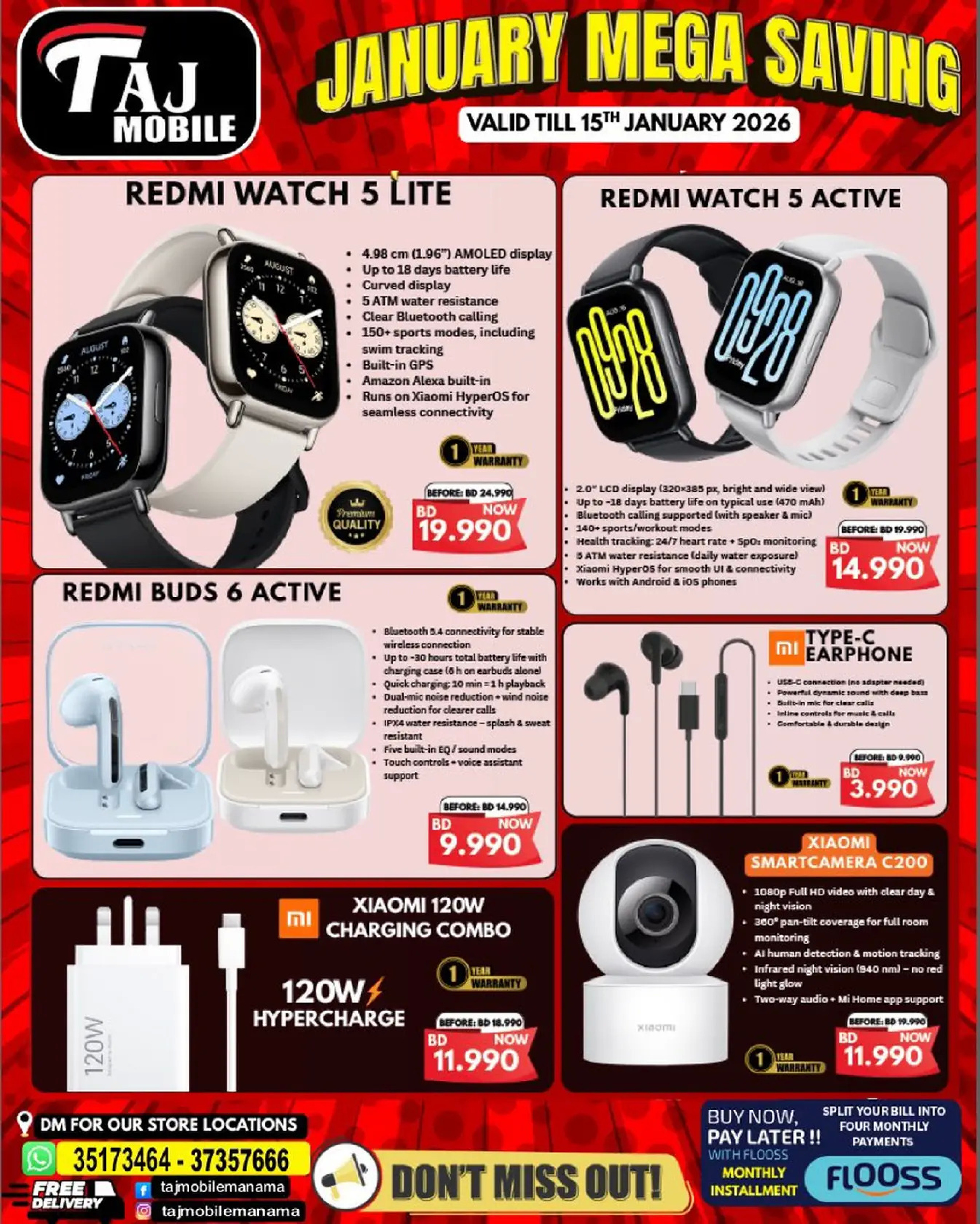 Taj Mobiles Bahrain Offers from 9 to 15 January 2026 January Savings