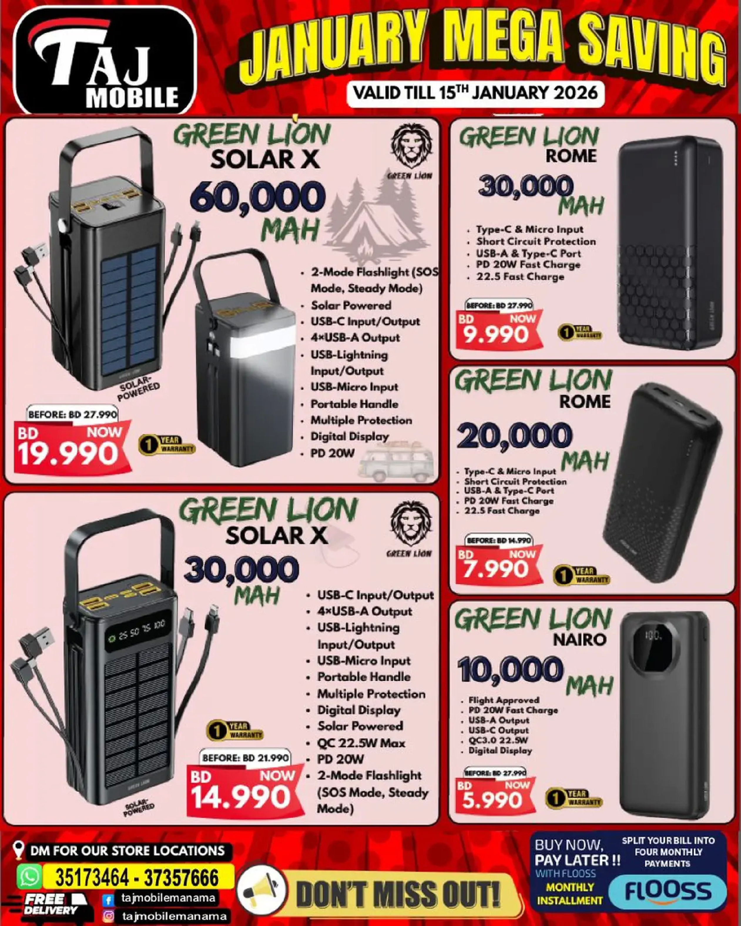 Taj Mobiles Bahrain Offers from 9 to 15 January 2026 January Savings