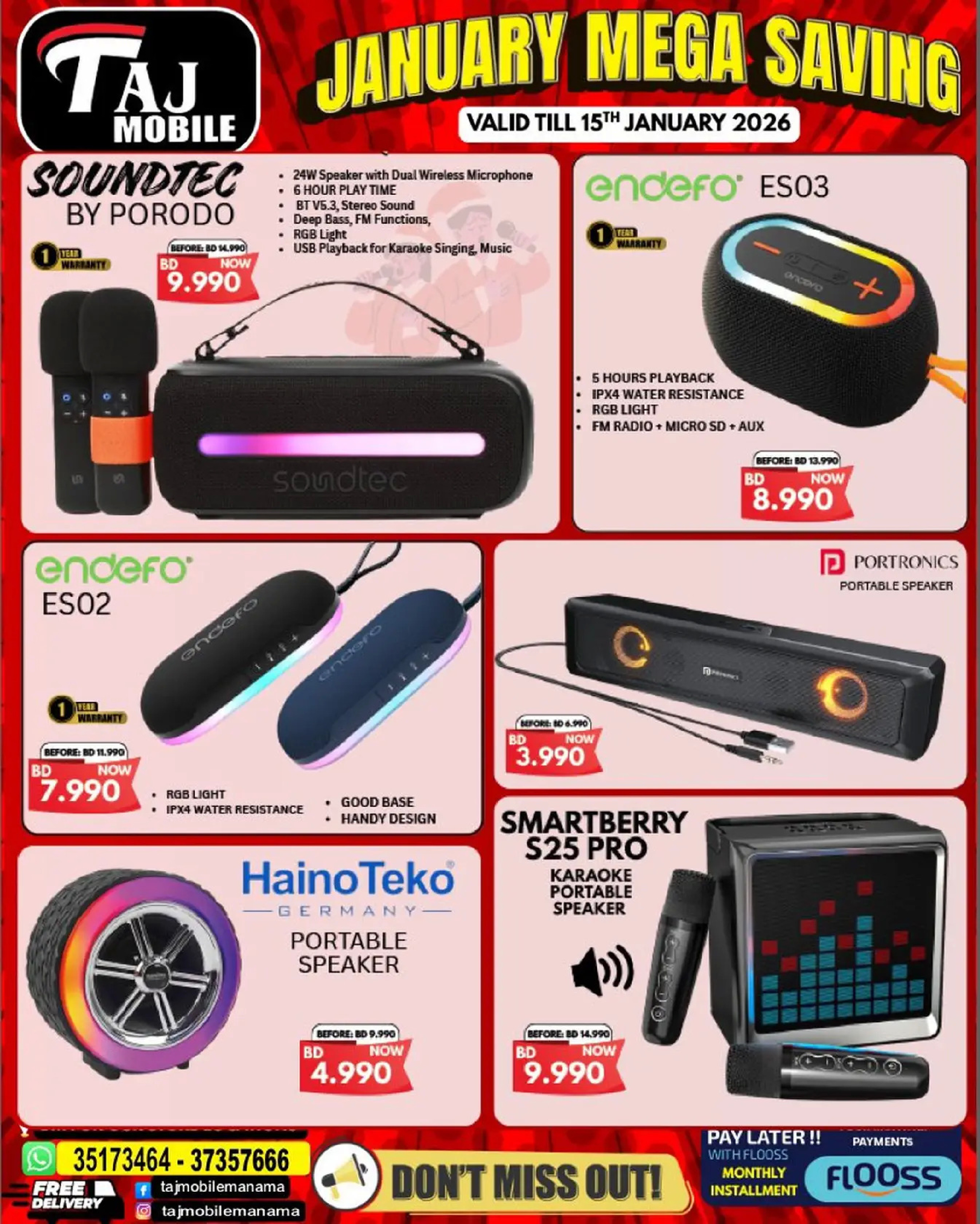 Taj Mobiles Bahrain Offers from 9 to 15 January 2026 January Savings