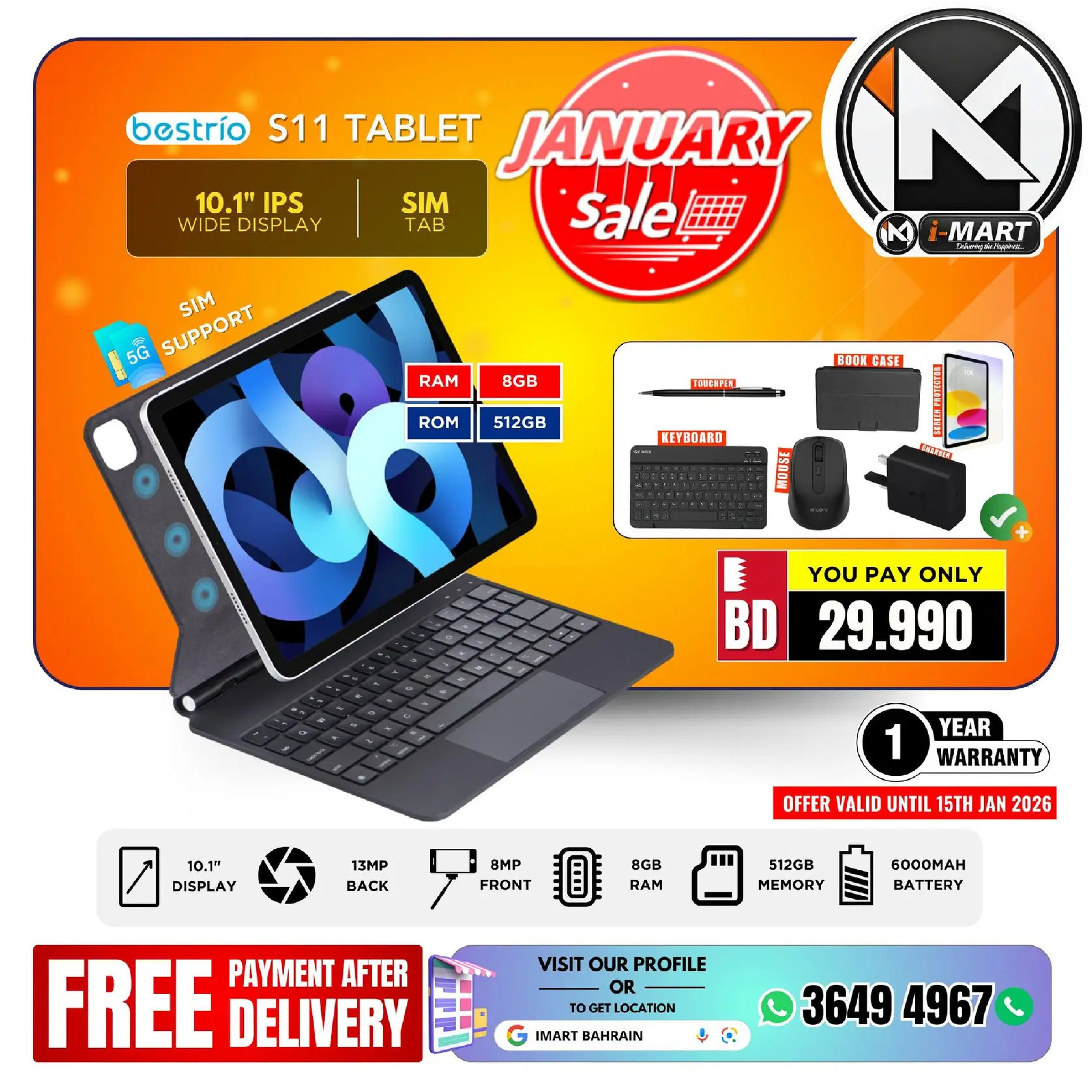 i Mart Bahrain Offers from 9 to 15 January 2026 January offers