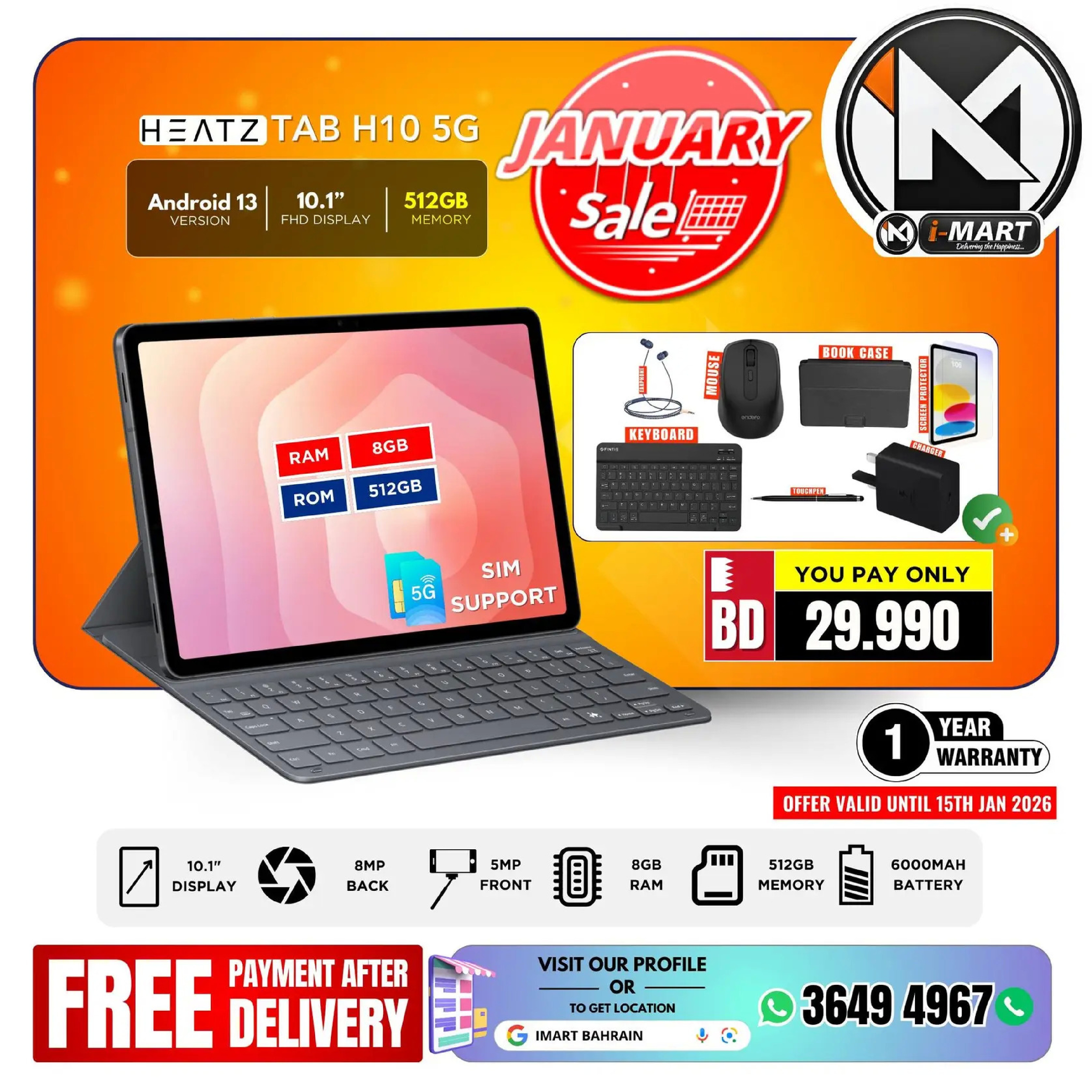 i Mart Bahrain Offers from 9 to 15 January 2026 January offers