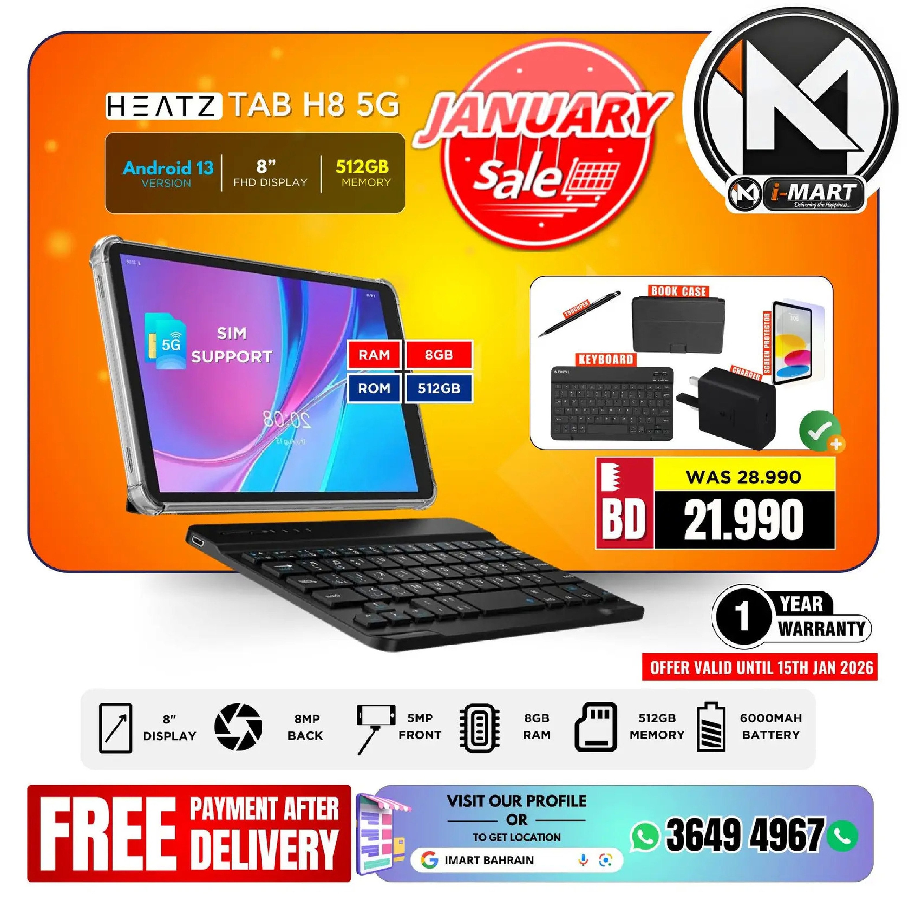 i Mart Bahrain Offers from 9 to 15 January 2026 January offers