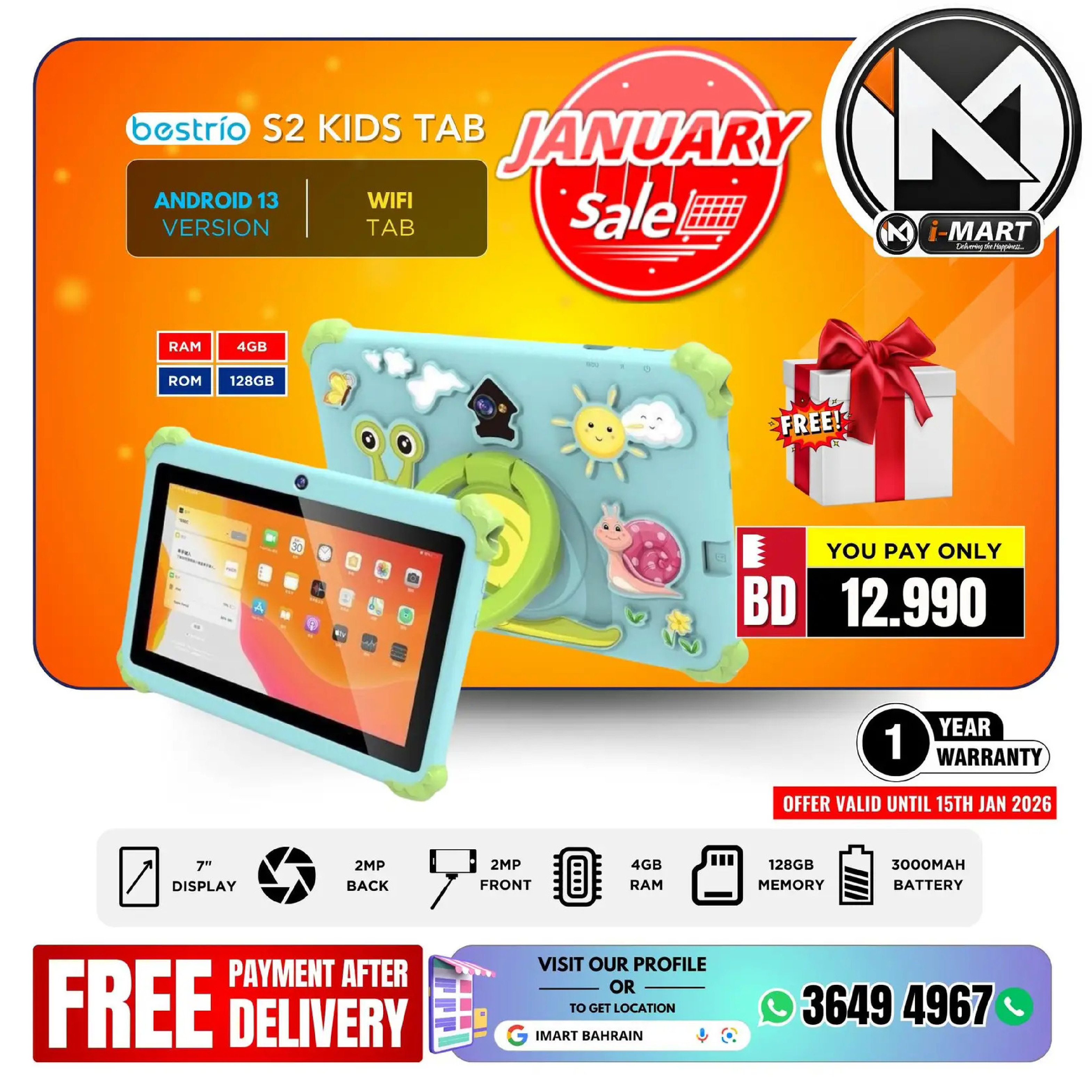 i Mart Bahrain Offers from 9 to 15 January 2026 January offers