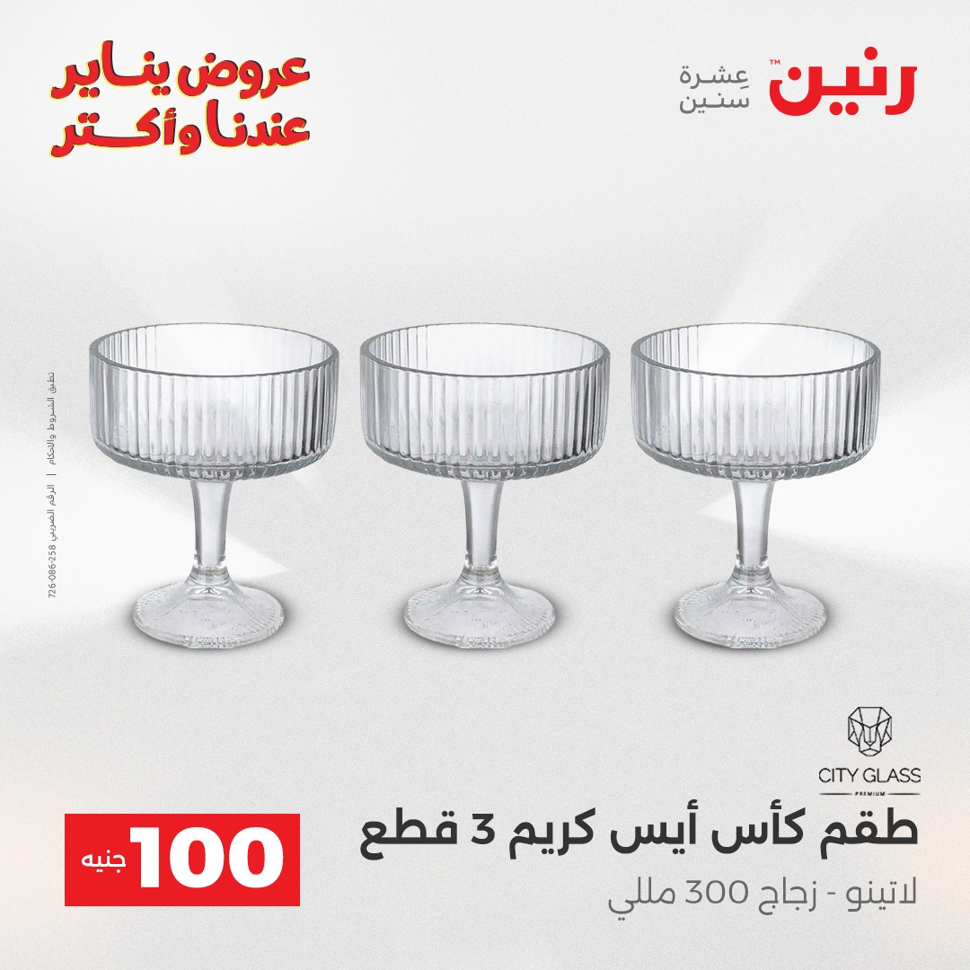 عروض رنين مصر من 13 حتى 14 يناير 2026 عرض ال 100 جنيه