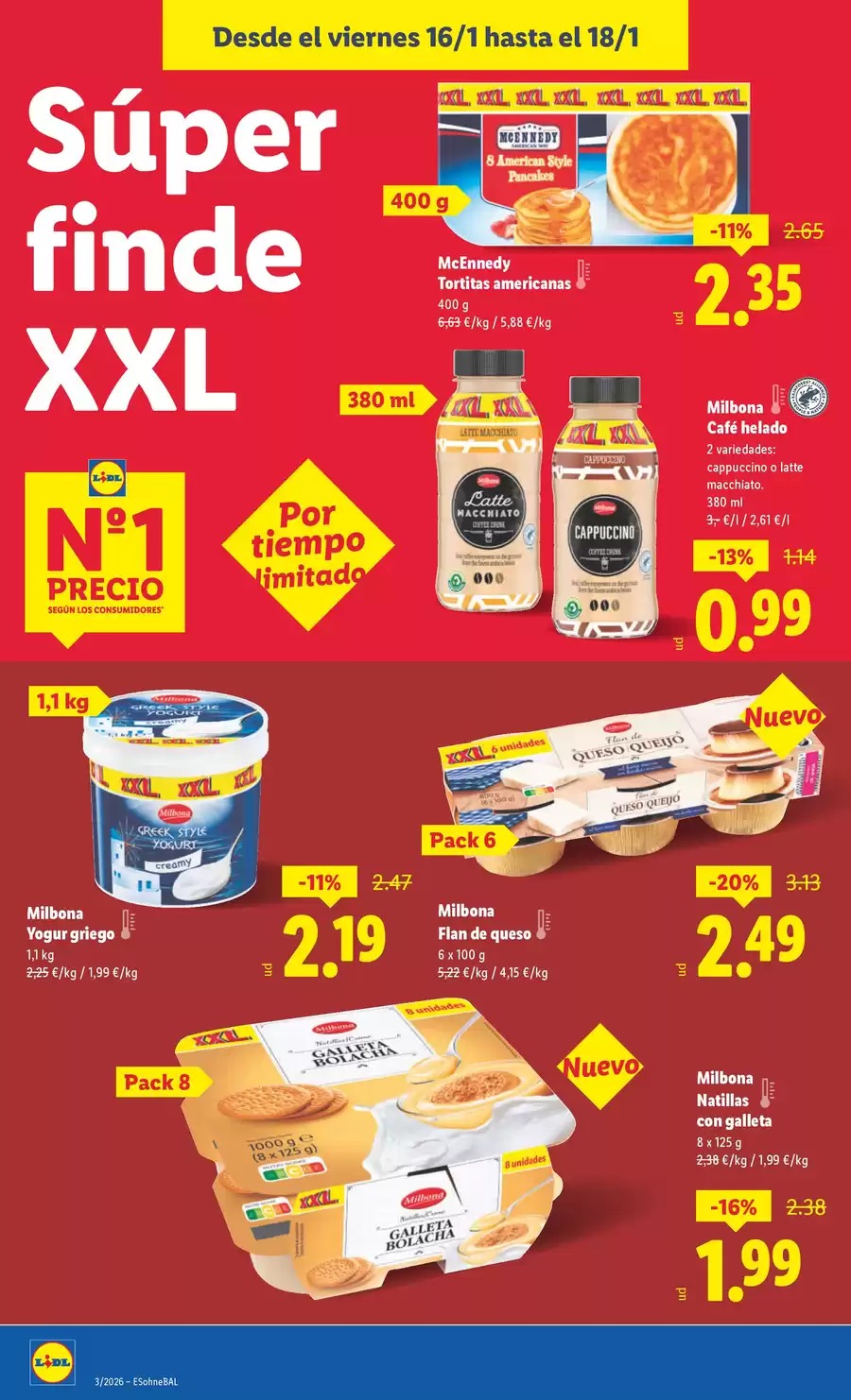 Ofertas de Lidl España de 12 a 18 enero 2026 Ofertas XXL