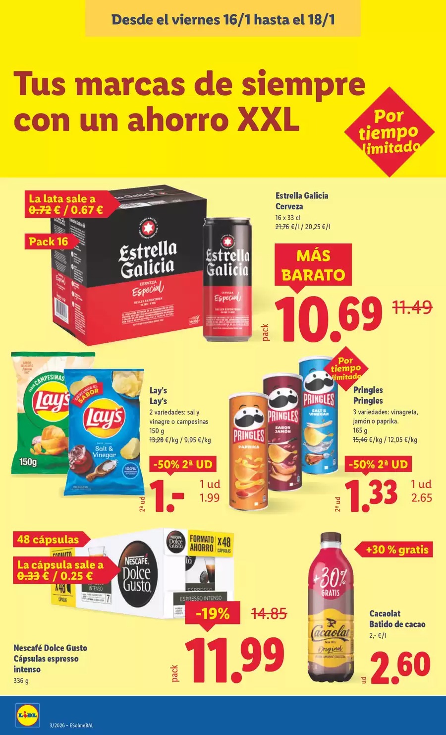 Ofertas de Lidl España de 12 a 18 enero 2026 Ofertas XXL