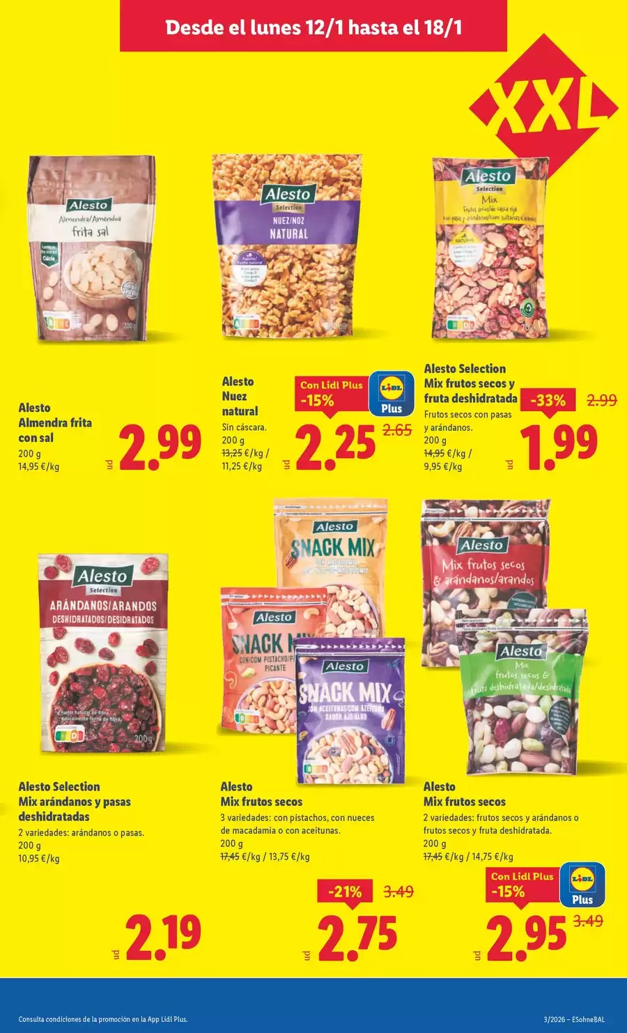 Ofertas de Lidl España de 12 a 18 enero 2026 Ofertas XXL