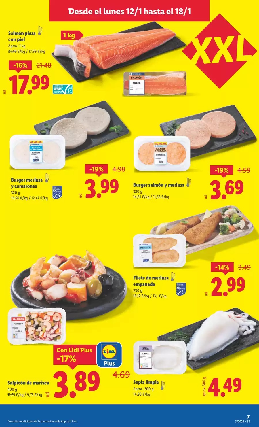 Ofertas de Lidl España de 12 a 18 enero 2026 Ofertas XXL