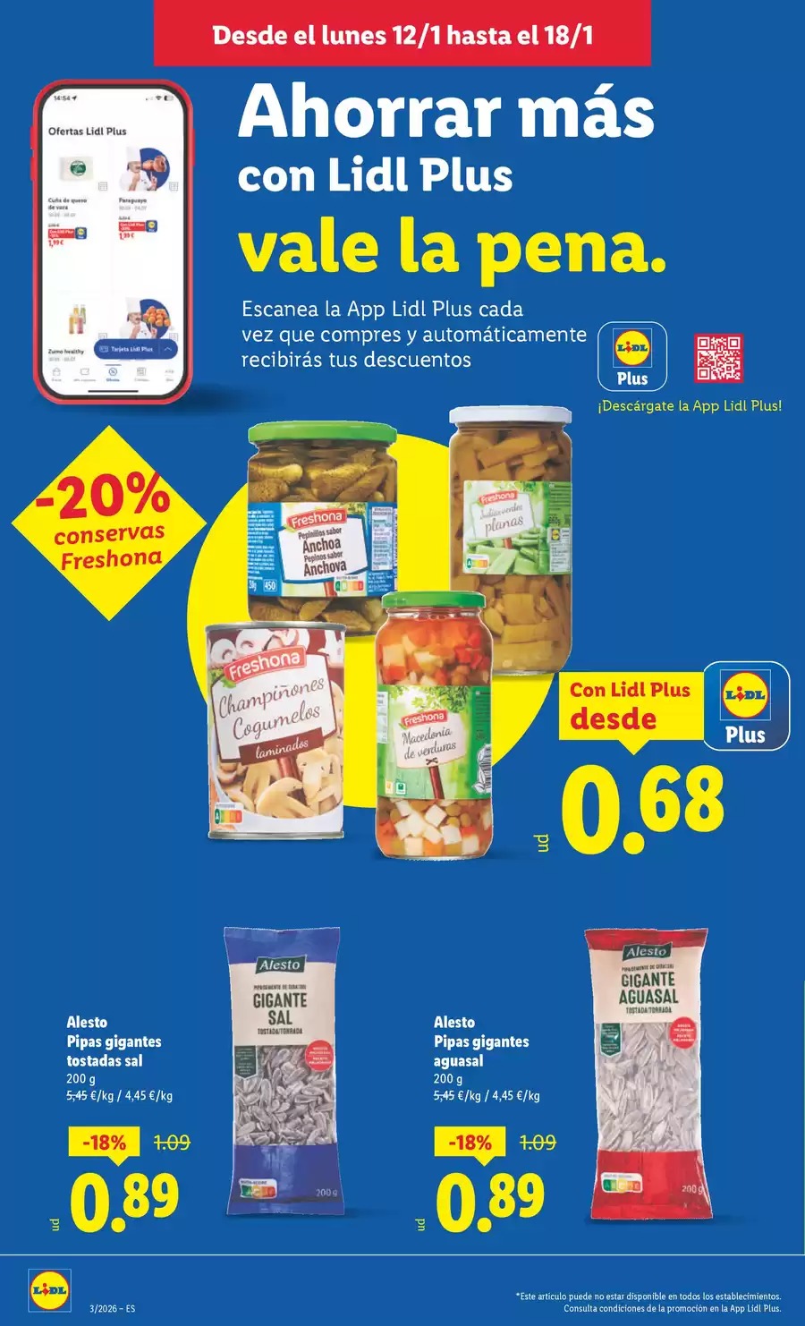 Ofertas de Lidl España de 12 a 18 enero 2026 Ofertas XXL