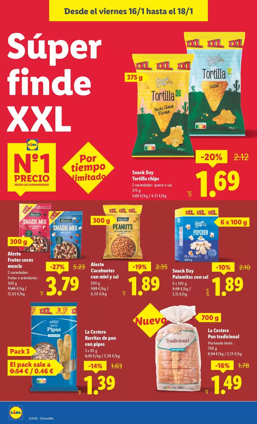 Ofertas de Lidl España de 12 a 18 enero 2026 Ofertas XXL