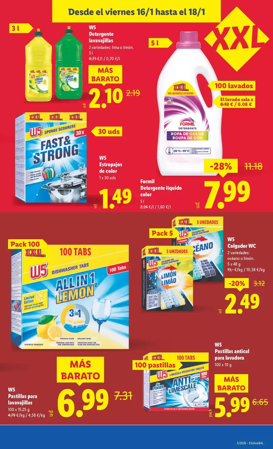Ofertas de Lidl España de 12 a 18 enero 2026 Ofertas XXL