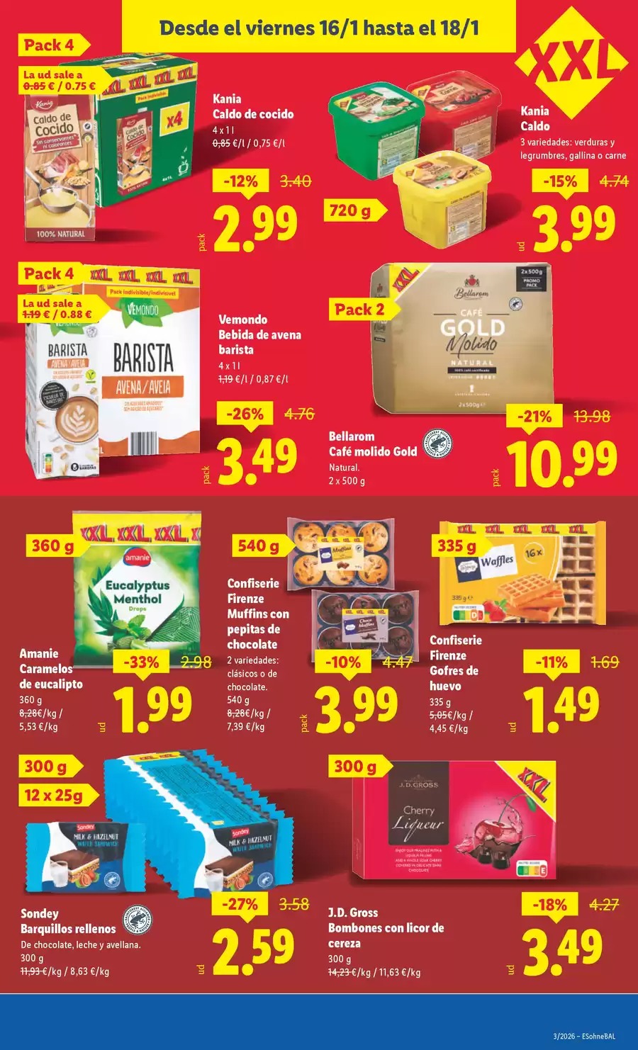 Ofertas de Lidl España de 12 a 18 enero 2026 Ofertas XXL