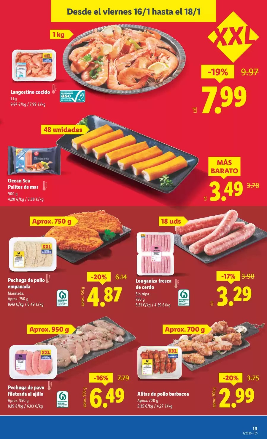 Ofertas de Lidl España de 12 a 18 enero 2026 Ofertas XXL