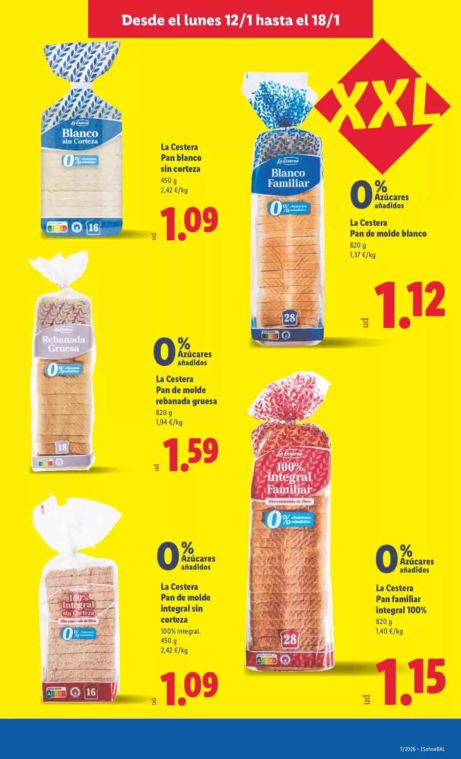 Ofertas de Lidl España de 12 a 18 enero 2026 Ofertas XXL
