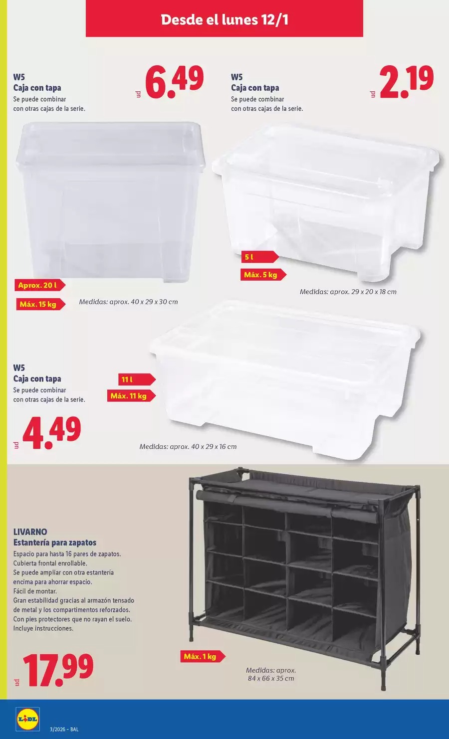 Lidl Spain Offers from 12 to 18 January 2026 Bazaar Deals