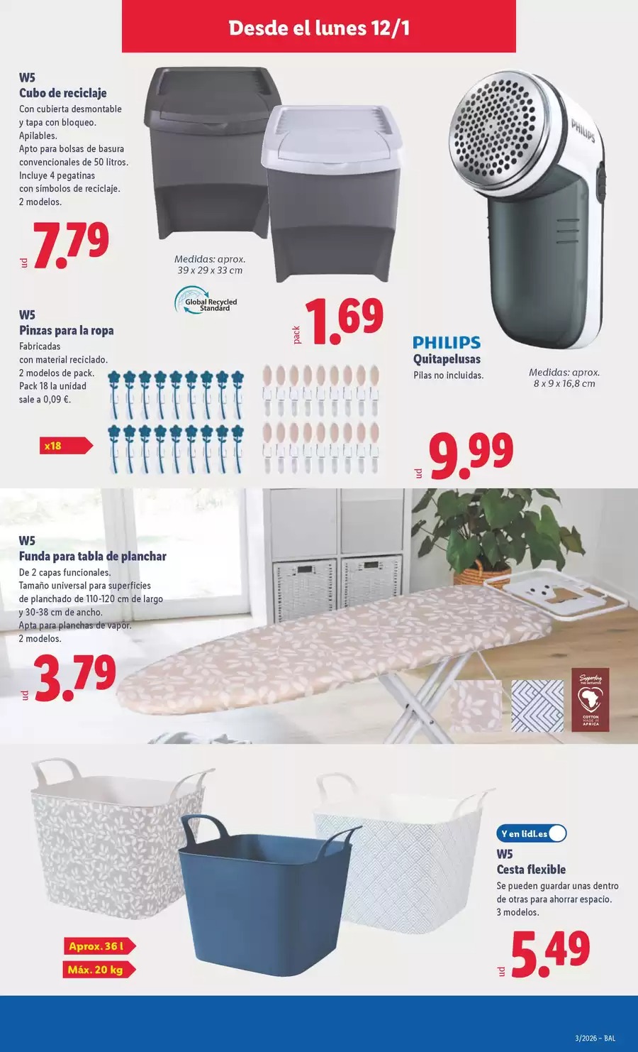Lidl Spain Offers from 12 to 18 January 2026 Bazaar Deals
