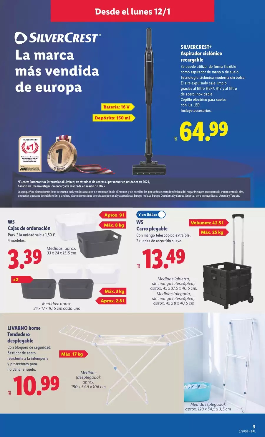 Lidl Spain Offers from 12 to 18 January 2026 Bazaar Deals
