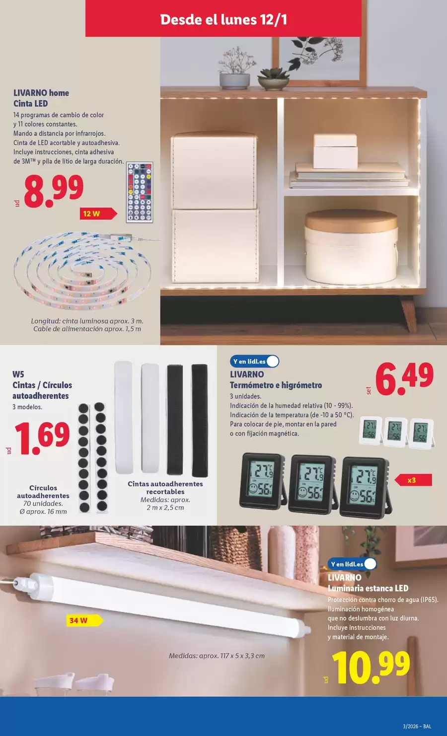 Lidl Spain Offers from 12 to 18 January 2026 Bazaar Deals