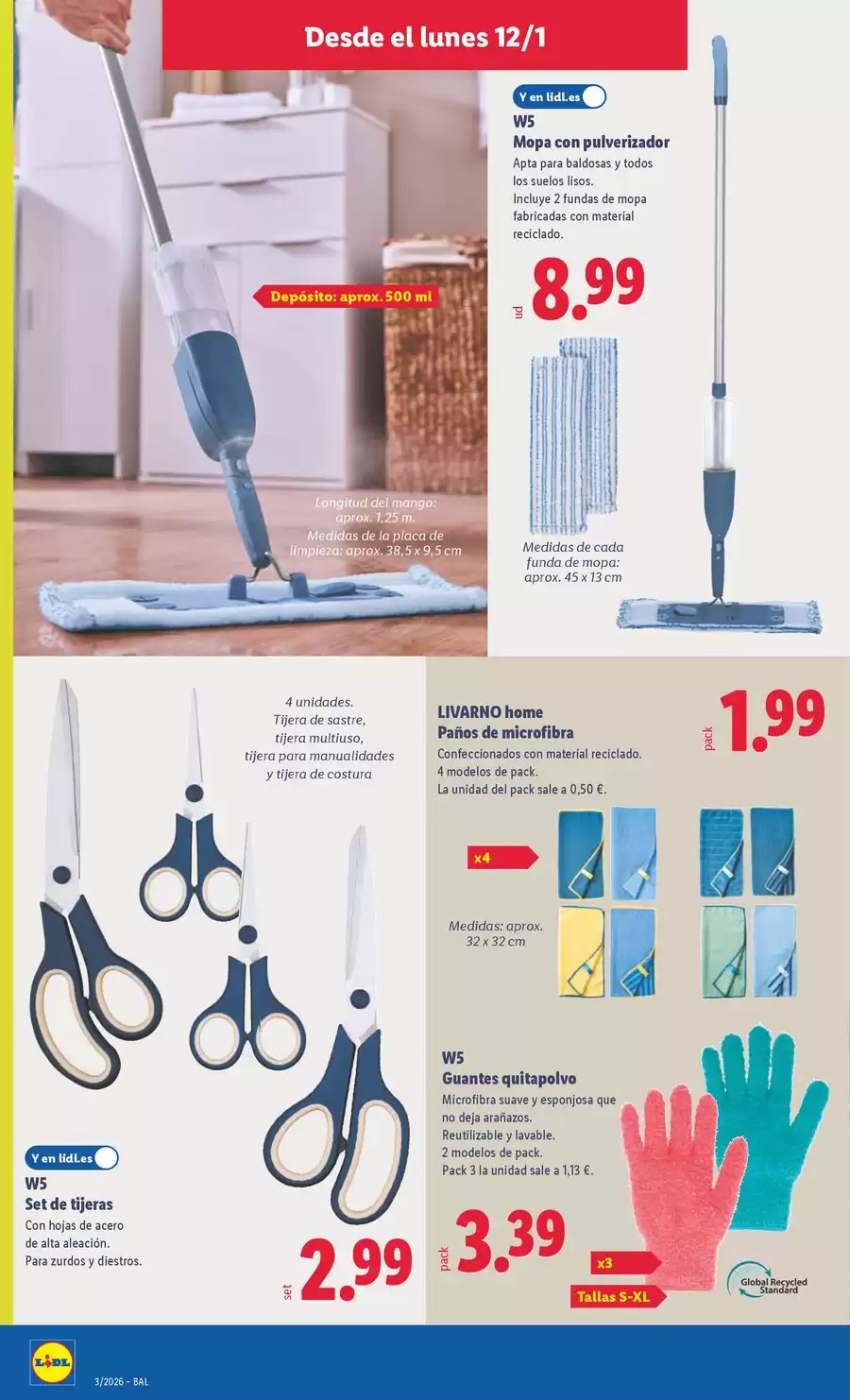 Lidl Spain Offers from 12 to 18 January 2026 Bazaar Deals